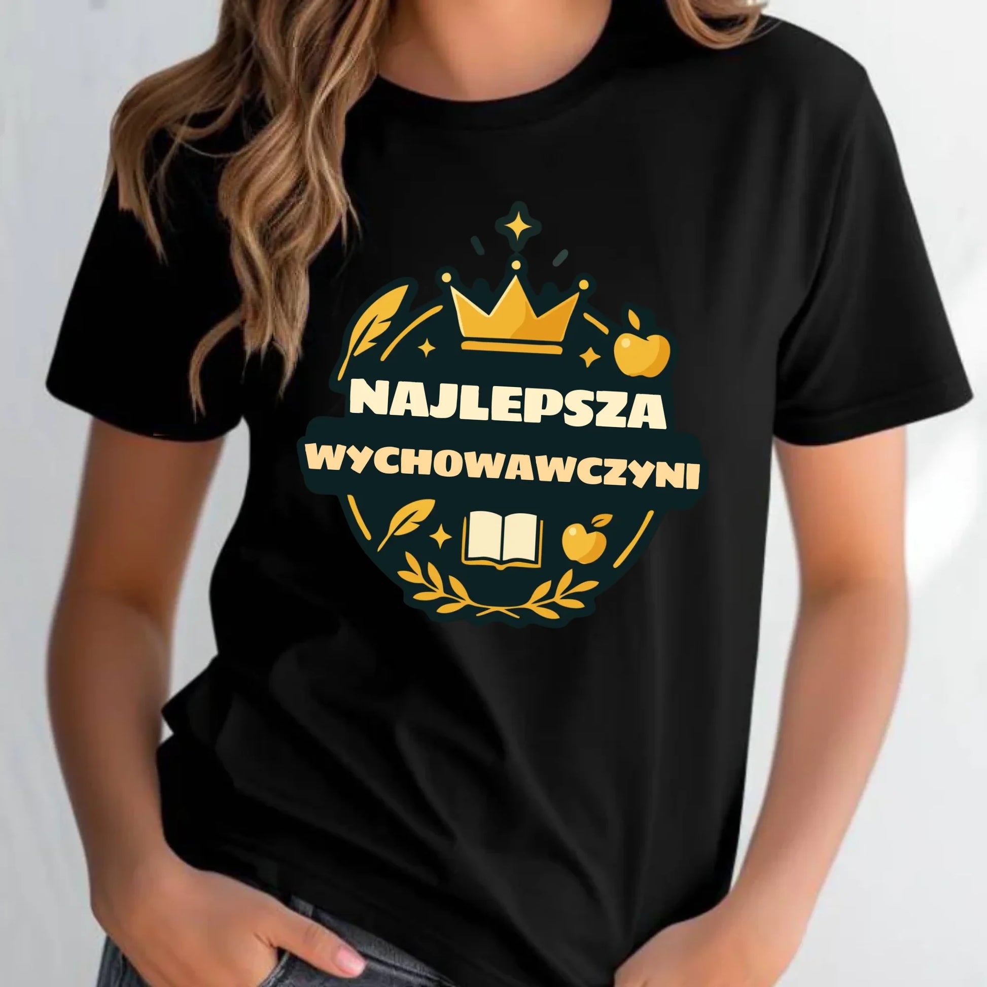 Koszulka damska dla nauczycielki - Najlepsza wychowawczyni N43 - StoryCups.pl