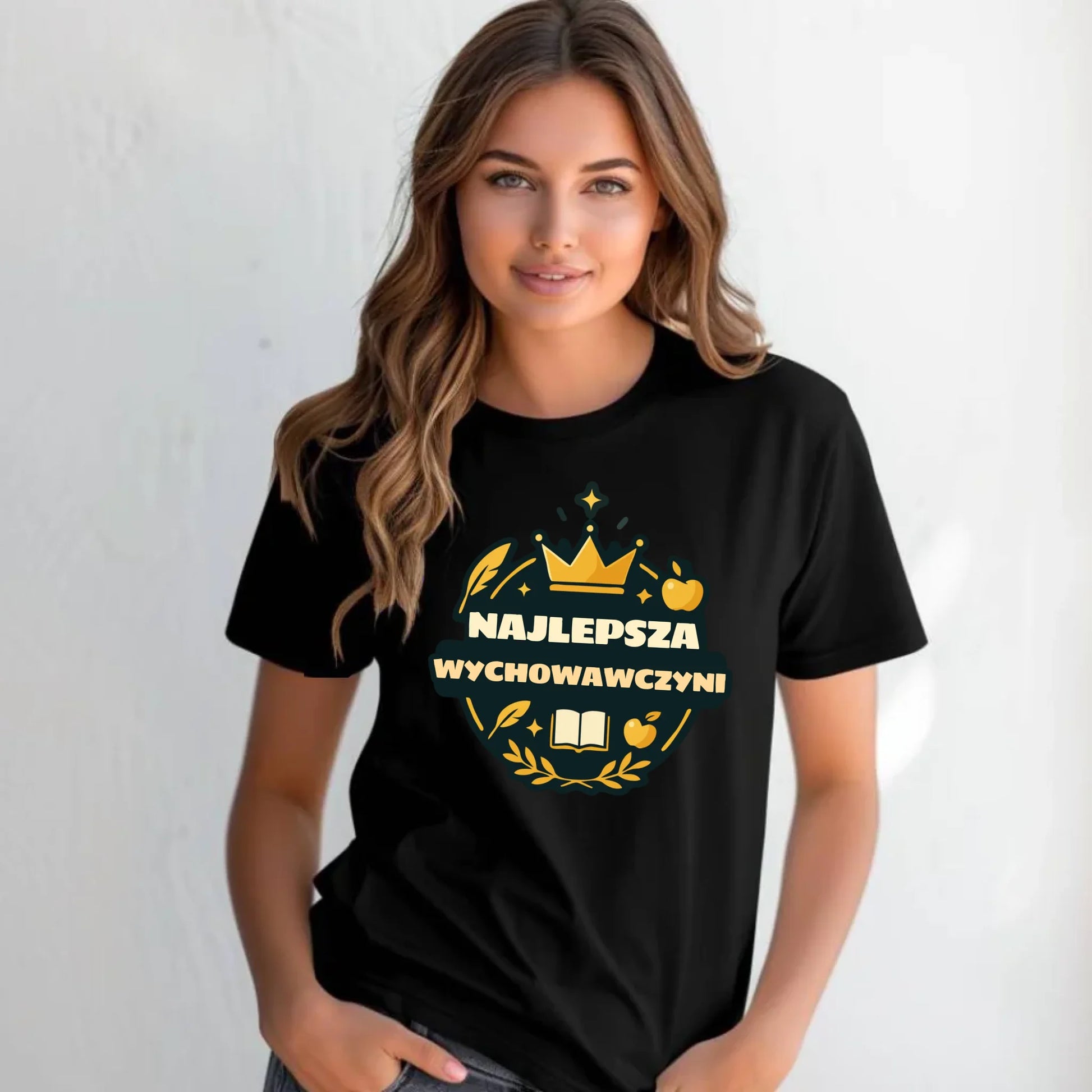 Koszulka damska dla nauczycielki - Najlepsza wychowawczyni N43 - StoryCups.pl