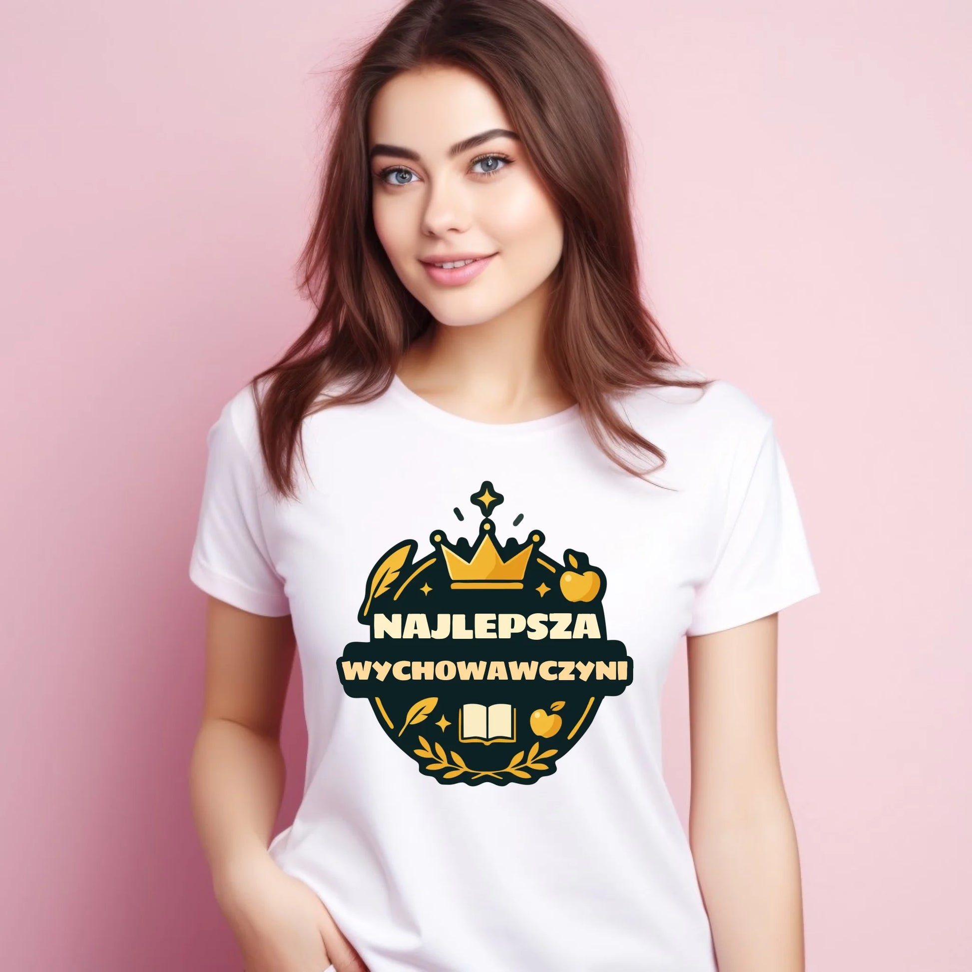 Koszulka damska dla nauczycielki - Najlepsza wychowawczyni N43 - StoryCups.pl