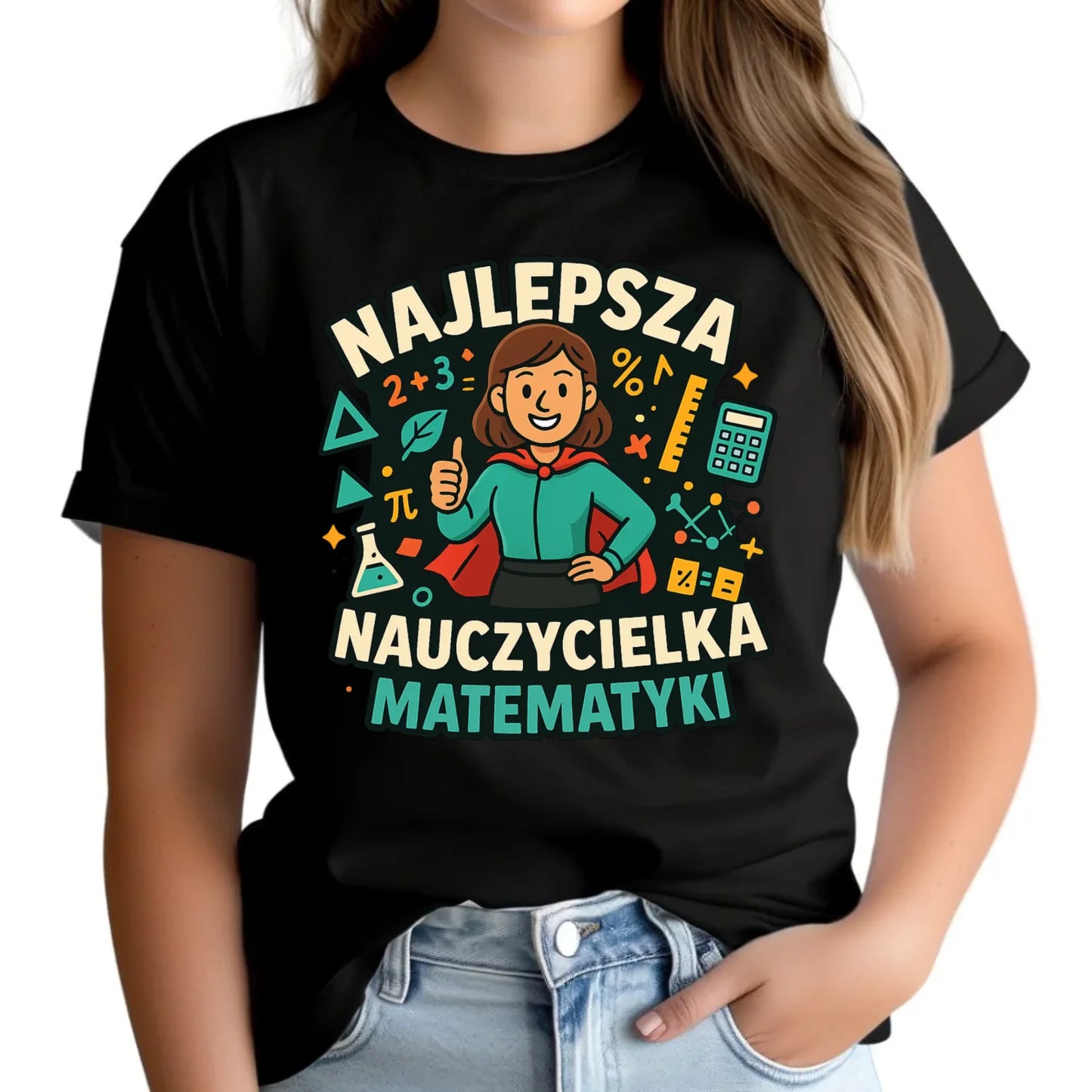 Koszulka damska dla nauczycielki - Najlepsza nauczycielka matematyki N46 - StoryCups.pl