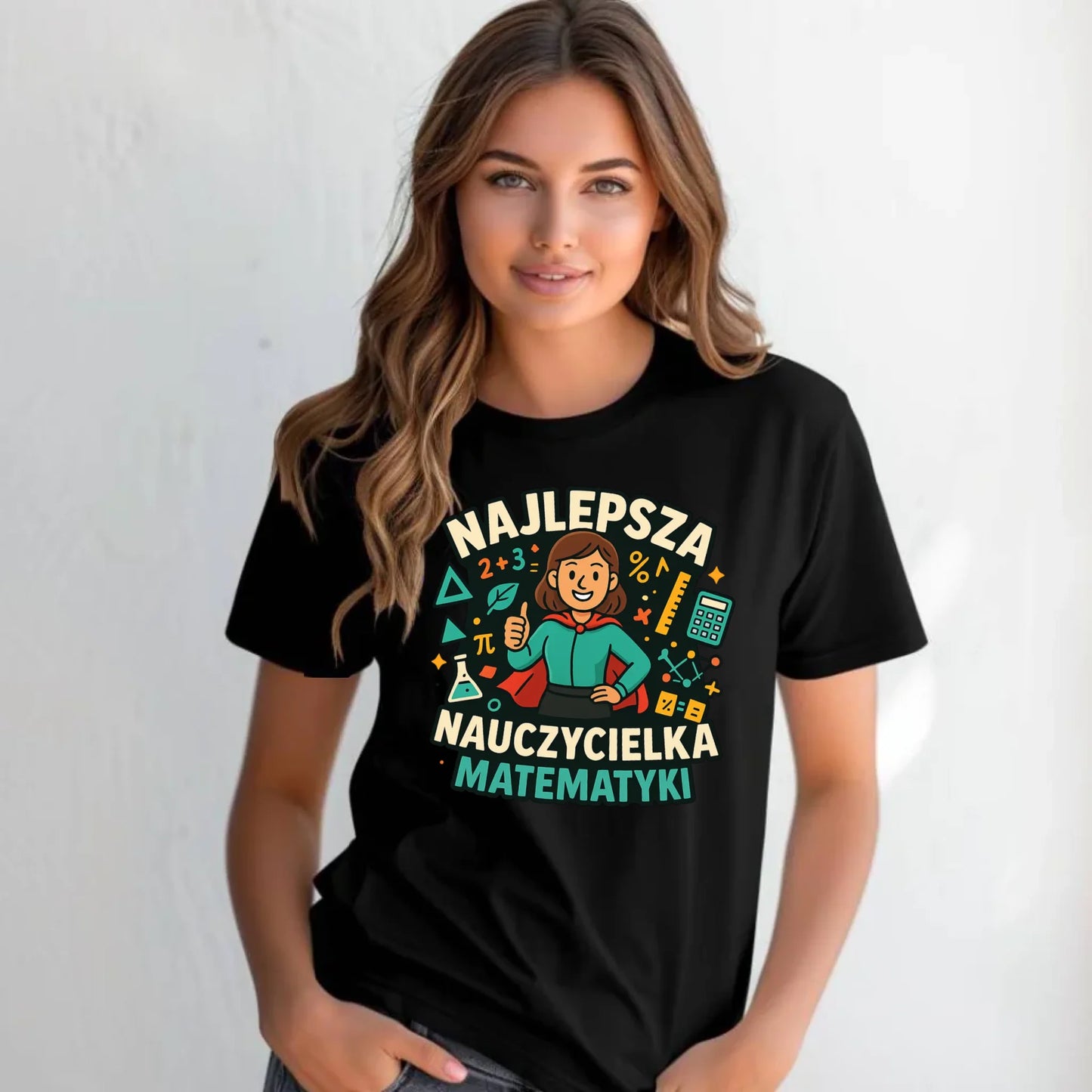 Koszulka damska dla nauczycielki - Najlepsza nauczycielka matematyki N46 - StoryCups.pl