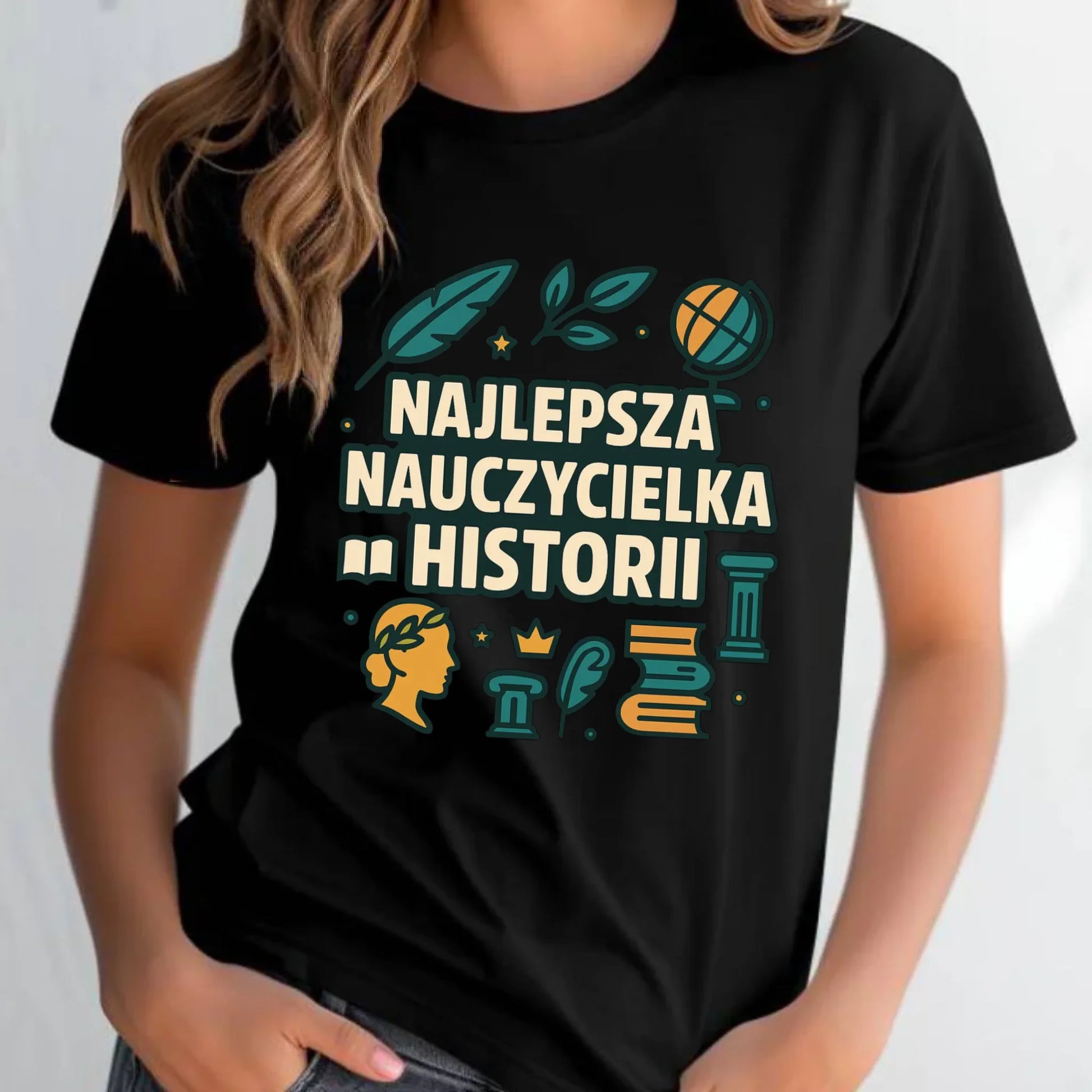 Koszulka damska dla nauczycielki - Najlepsza nauczycielka historii N57 - StoryCups.pl