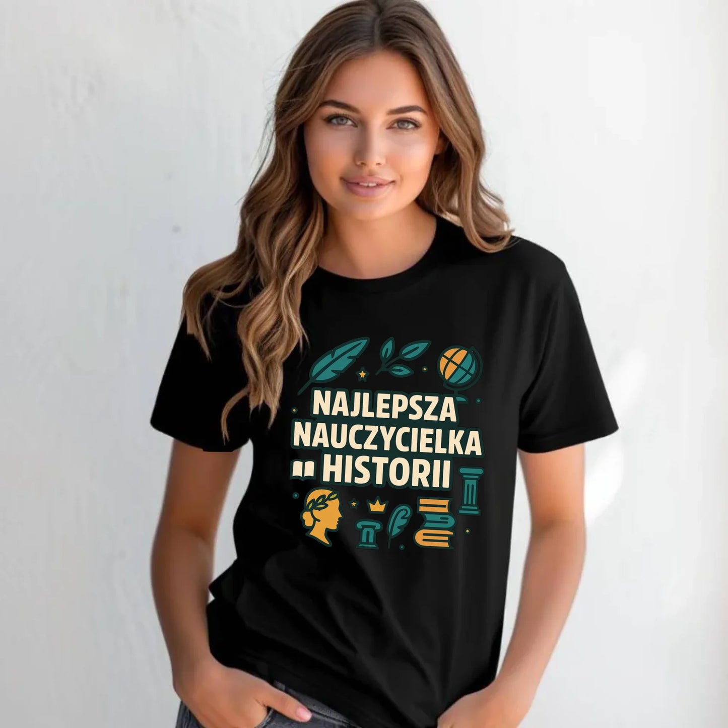 Koszulka damska dla nauczycielki - Najlepsza nauczycielka historii N57 - StoryCups.pl