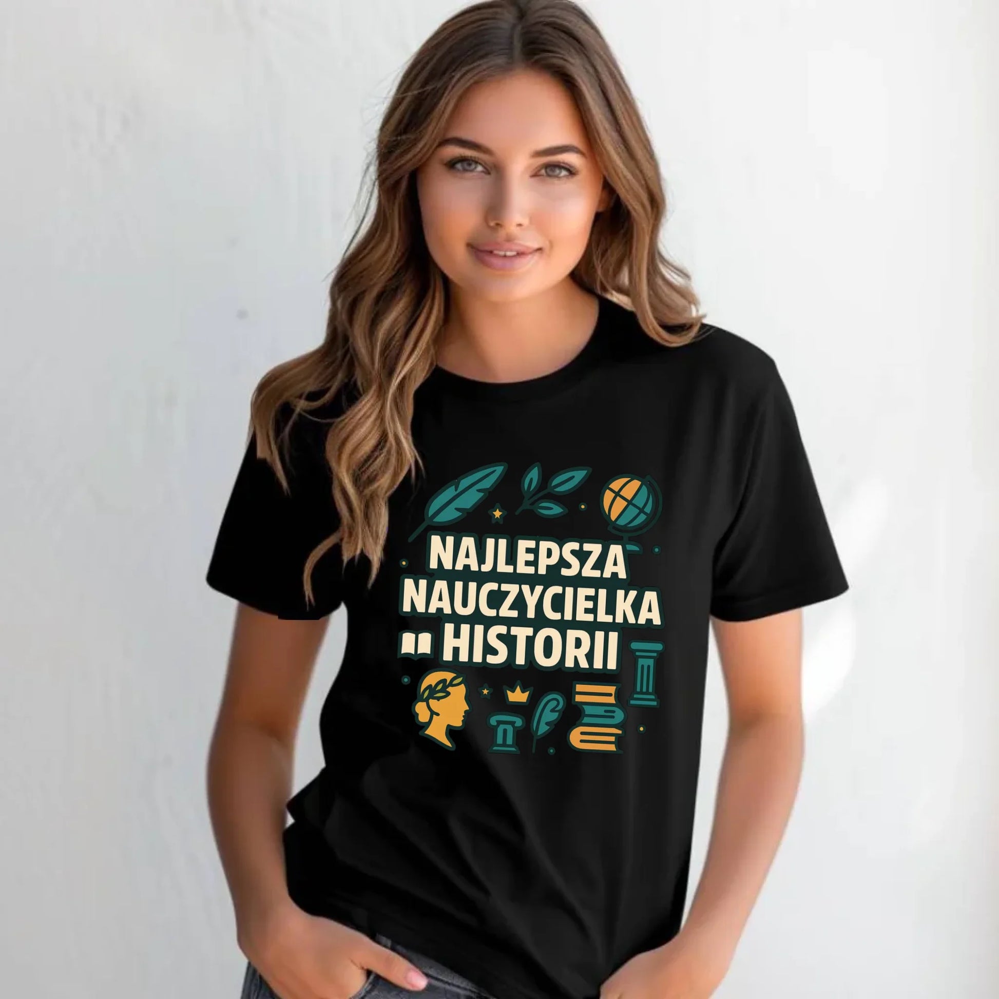 Koszulka damska dla nauczycielki - Najlepsza nauczycielka historii N57 - StoryCups.pl