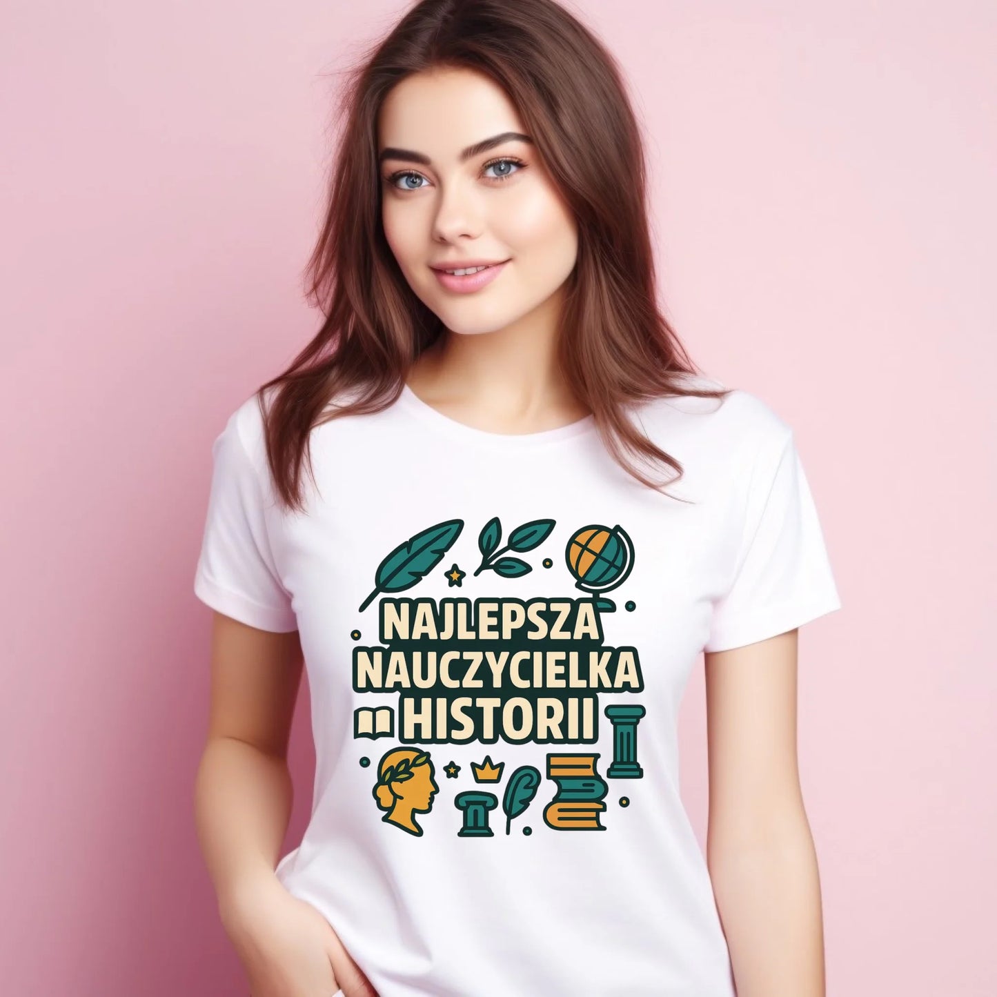 Koszulka damska dla nauczycielki - Najlepsza nauczycielka historii N57 - StoryCups.pl
