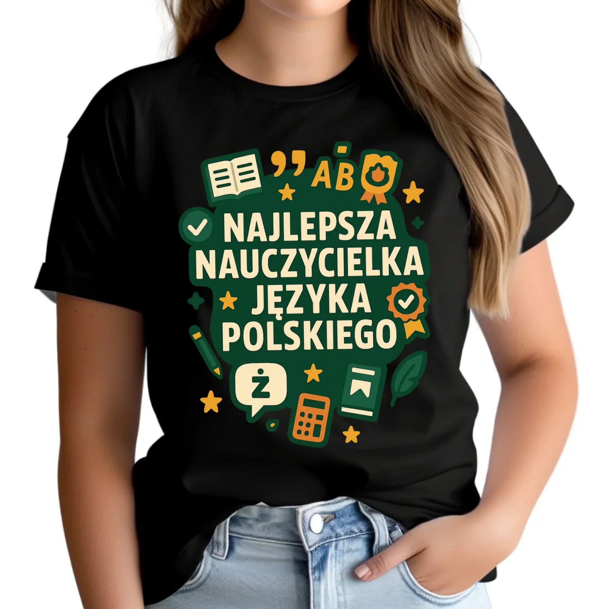 Koszulka damska dla nauczycielki - Najlepsza nauczycielka języka polskiego N75 - StoryCups.pl