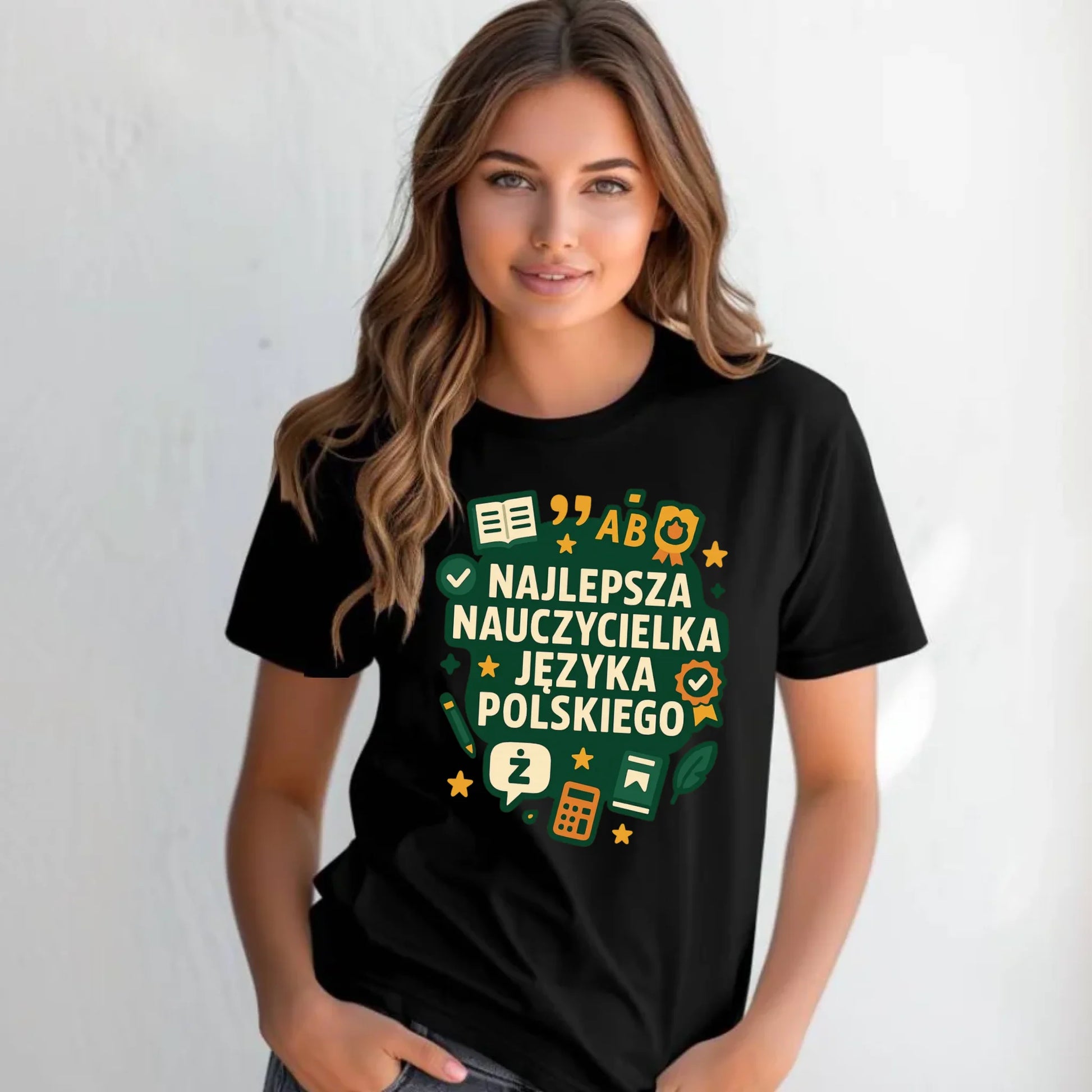 Koszulka damska dla nauczycielki - Najlepsza nauczycielka języka polskiego N75 - StoryCups.pl