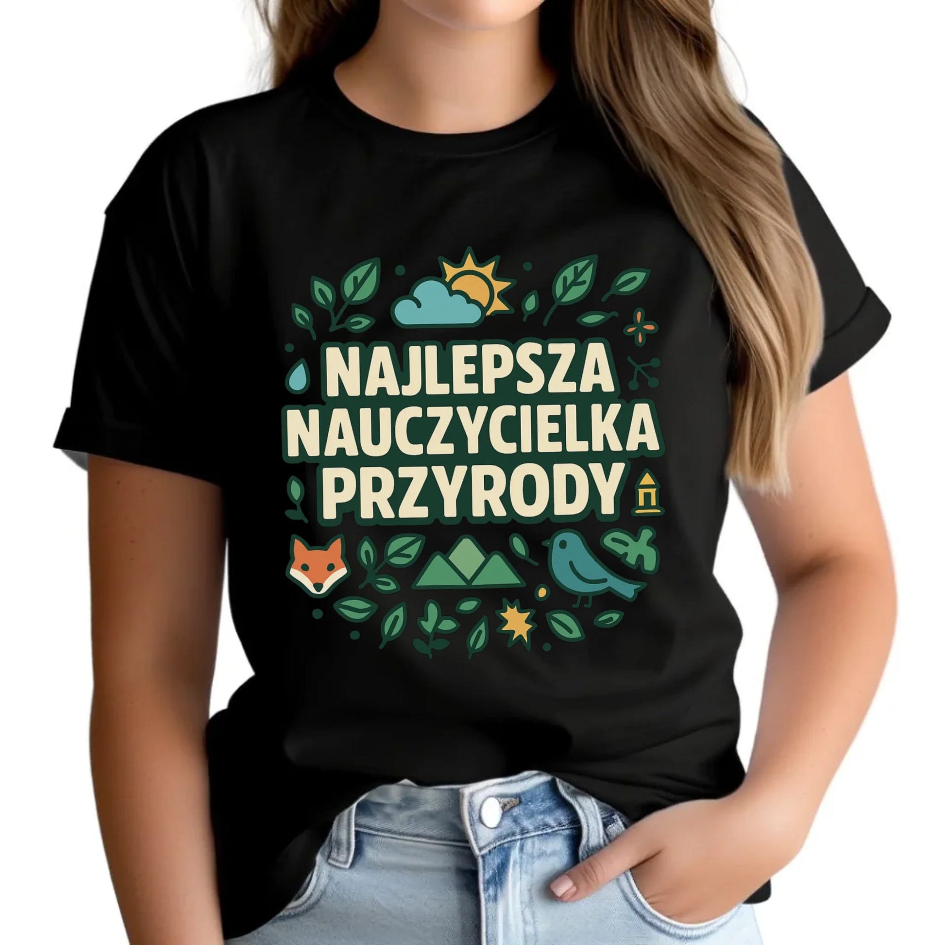 Koszulka damska dla nauczycielki - Najlepsza nauczycielka przyrody N64 - StoryCups.pl