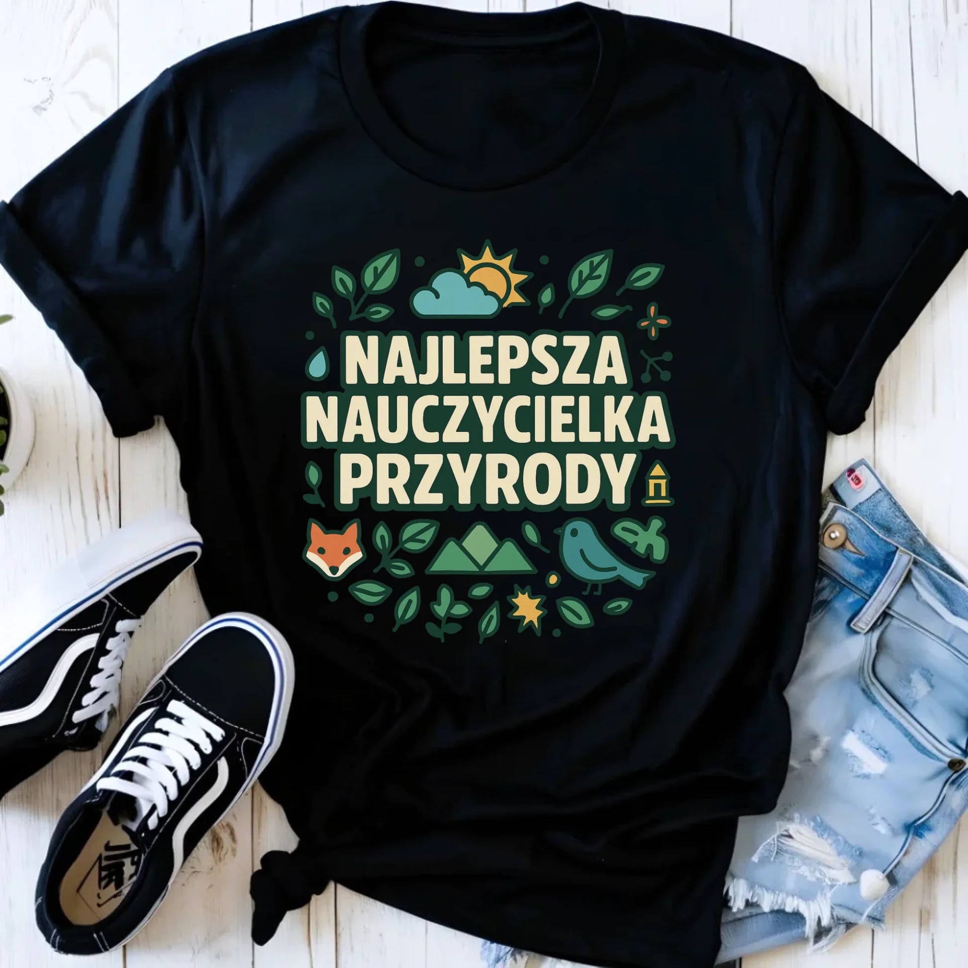 Koszulka damska dla nauczycielki - Najlepsza nauczycielka przyrody N64 - StoryCups.pl