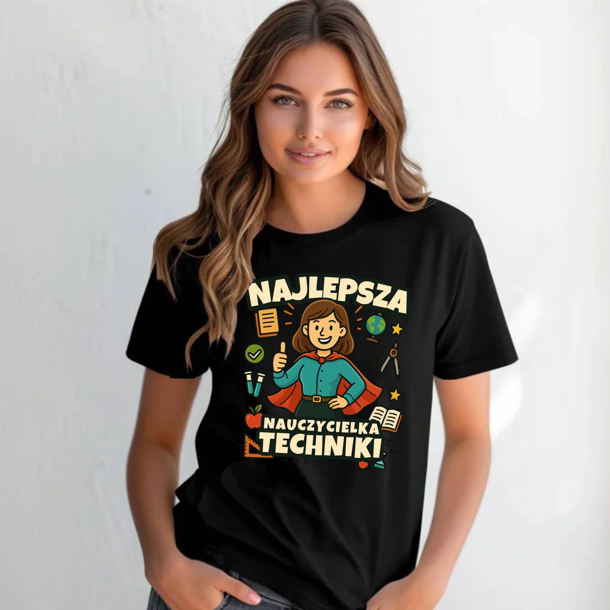 Koszulka damska dla nauczycielki - Najlepsza nauczycielka techniki N76 - StoryCups.pl