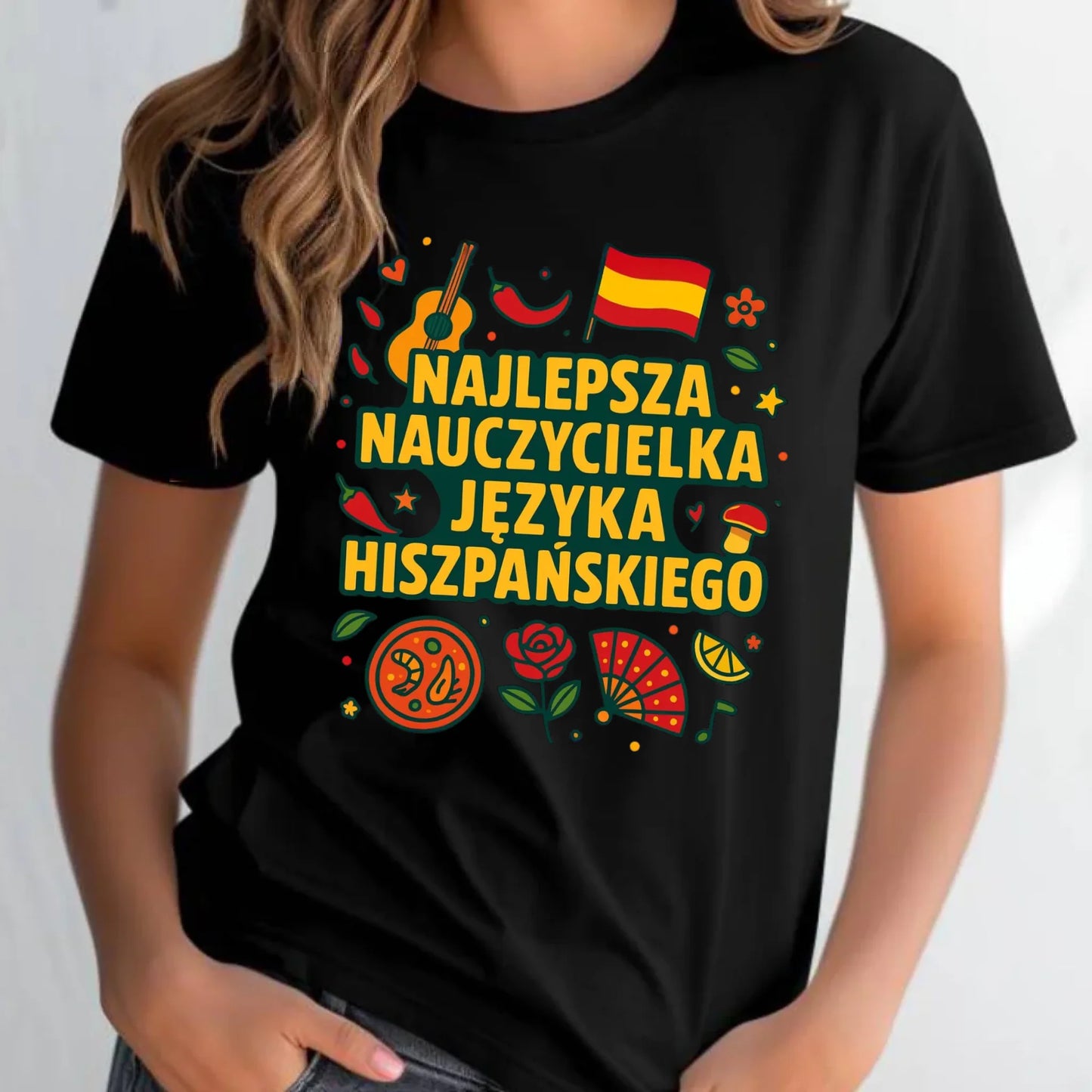 Koszulka damska dla nauczycielki - Najlepsza nauczycielka hiszpańskiego N55 - StoryCups.pl