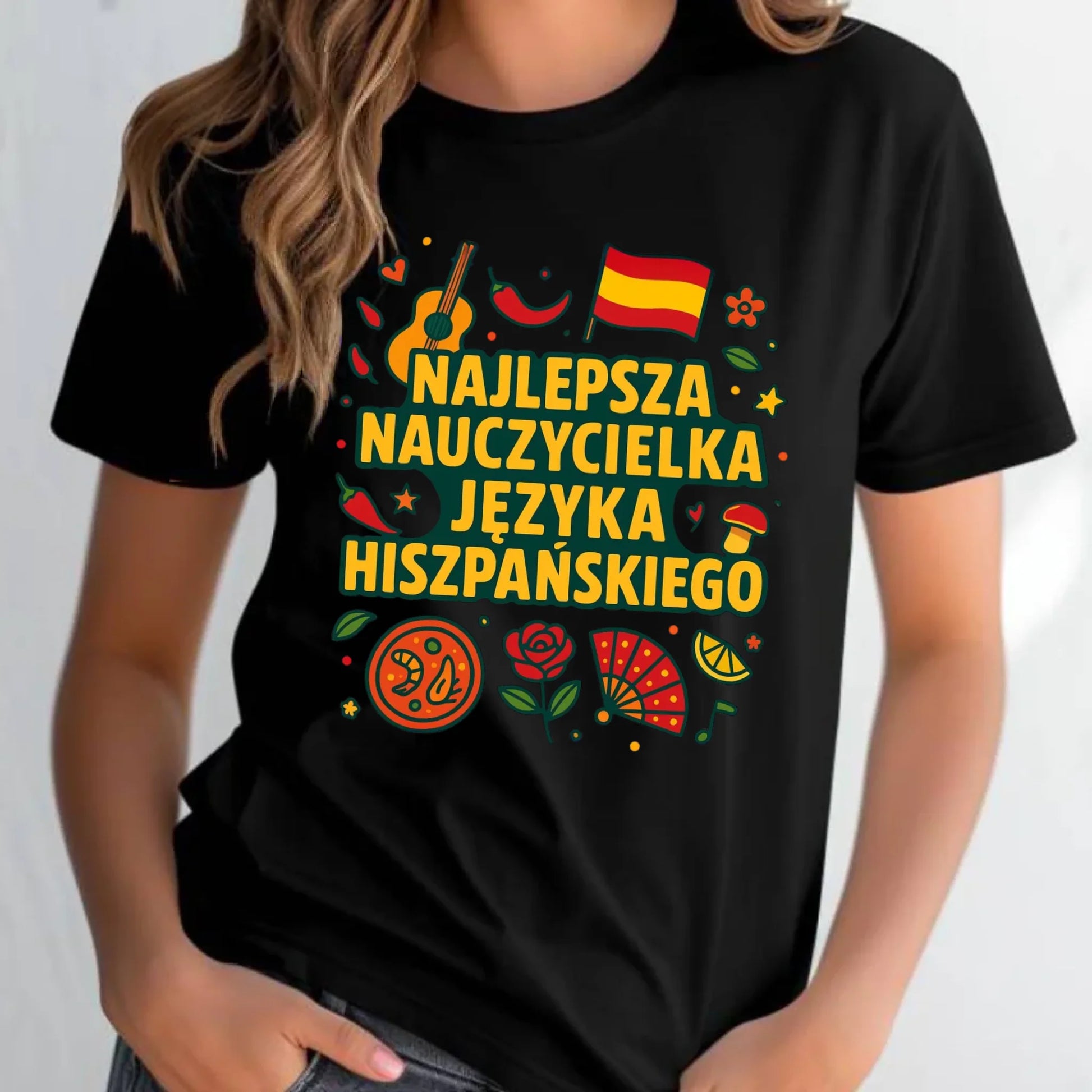 Koszulka damska dla nauczycielki - Najlepsza nauczycielka hiszpańskiego N55 - StoryCups.pl