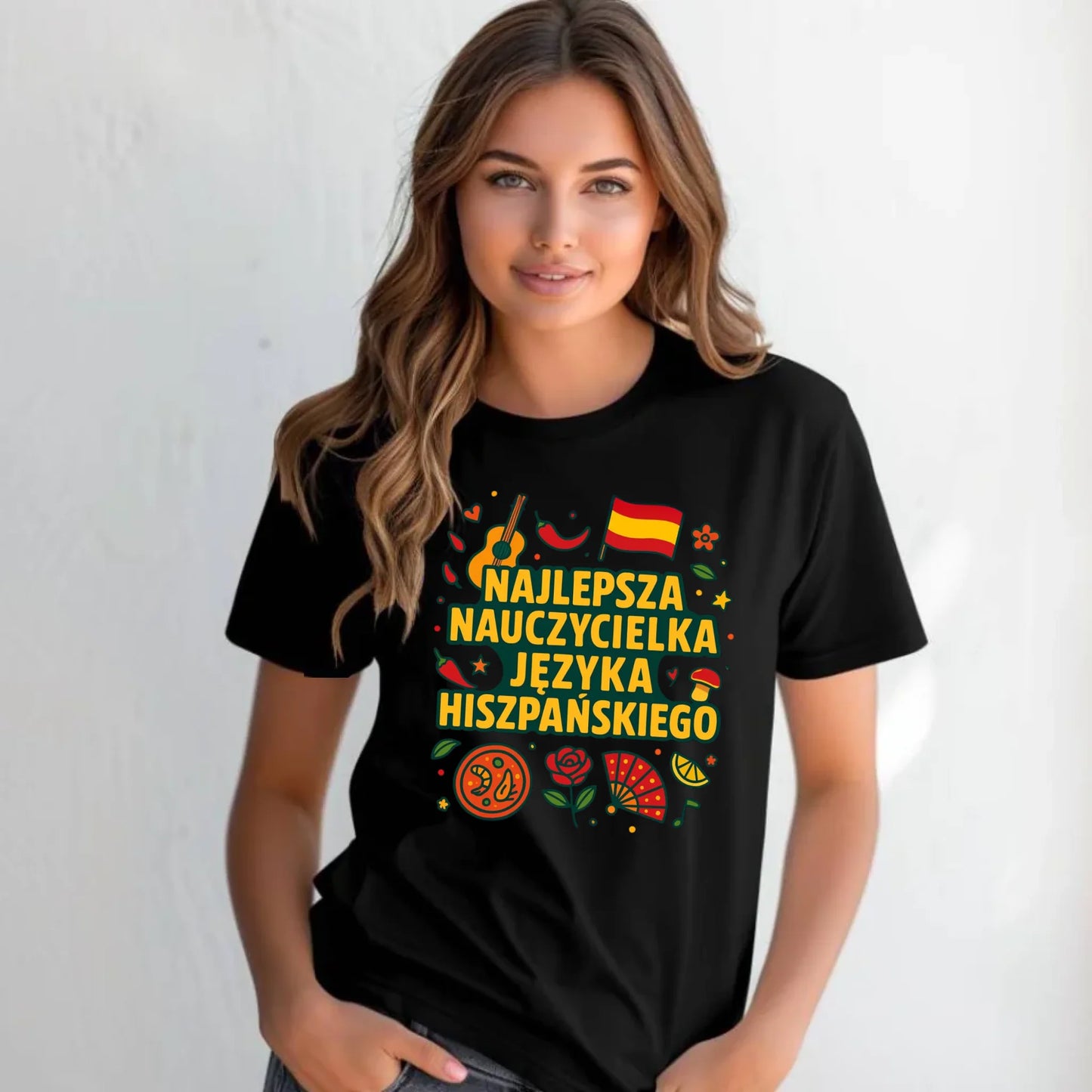 Koszulka damska dla nauczycielki - Najlepsza nauczycielka hiszpańskiego N55 - StoryCups.pl