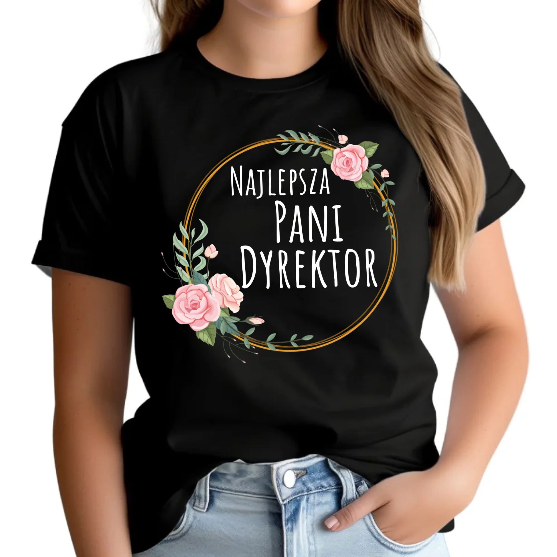Koszulka damska dla dyrektorki szkoły - Najlepsza Pani Dyrektor N77 - StoryCups.pl