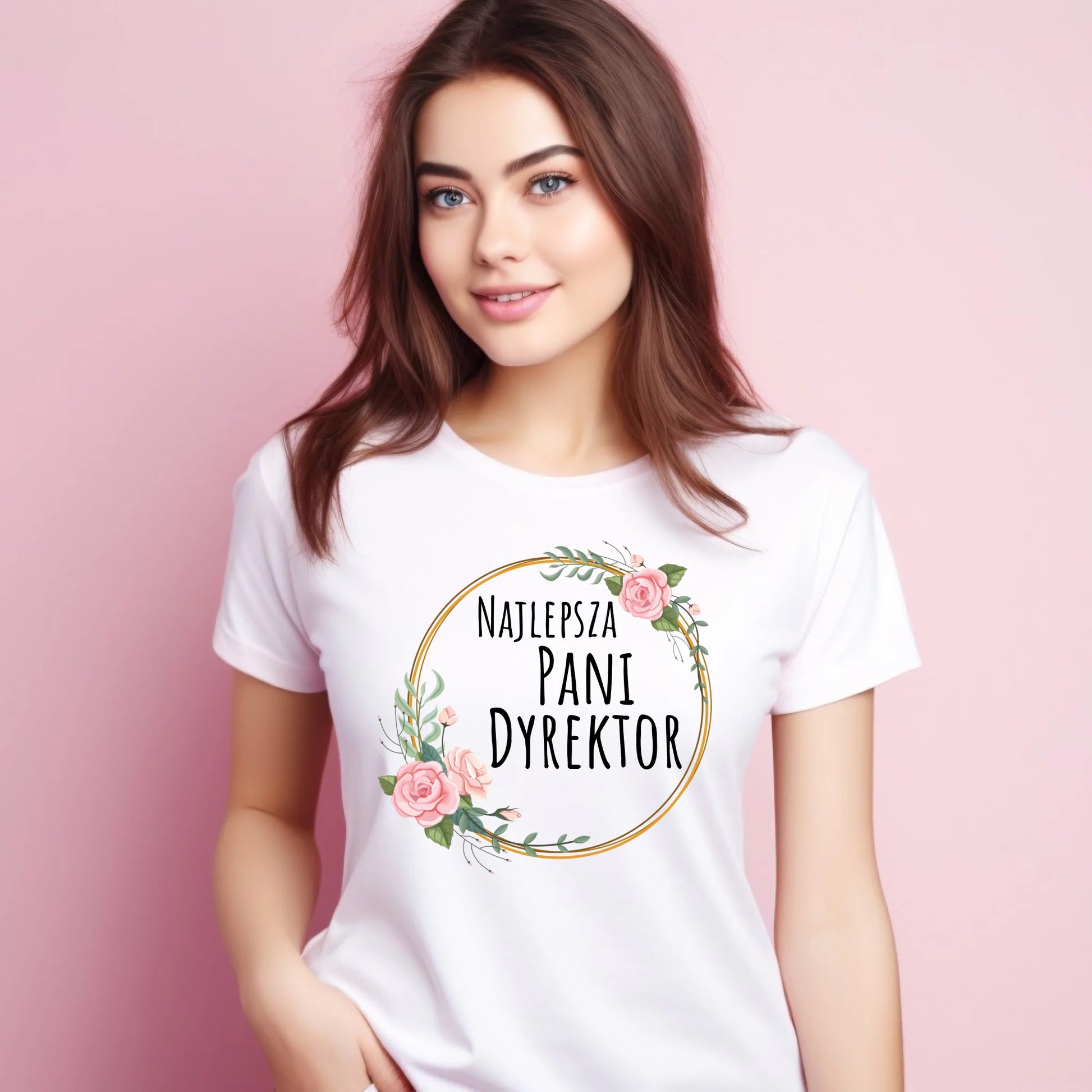 Koszulka damska dla dyrektorki szkoły - Najlepsza Pani Dyrektor N77 - StoryCups.pl