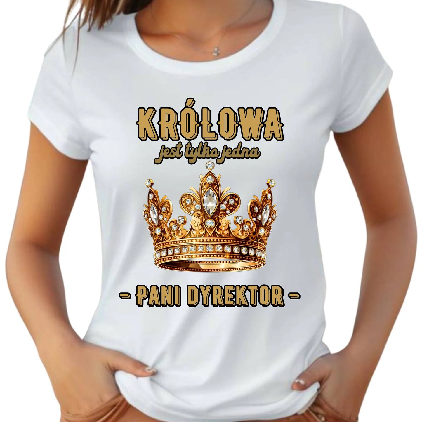 Koszulka damska dla dyrektorki szkoły - Królowa jest tylko jedna N78 - StoryCups.pl