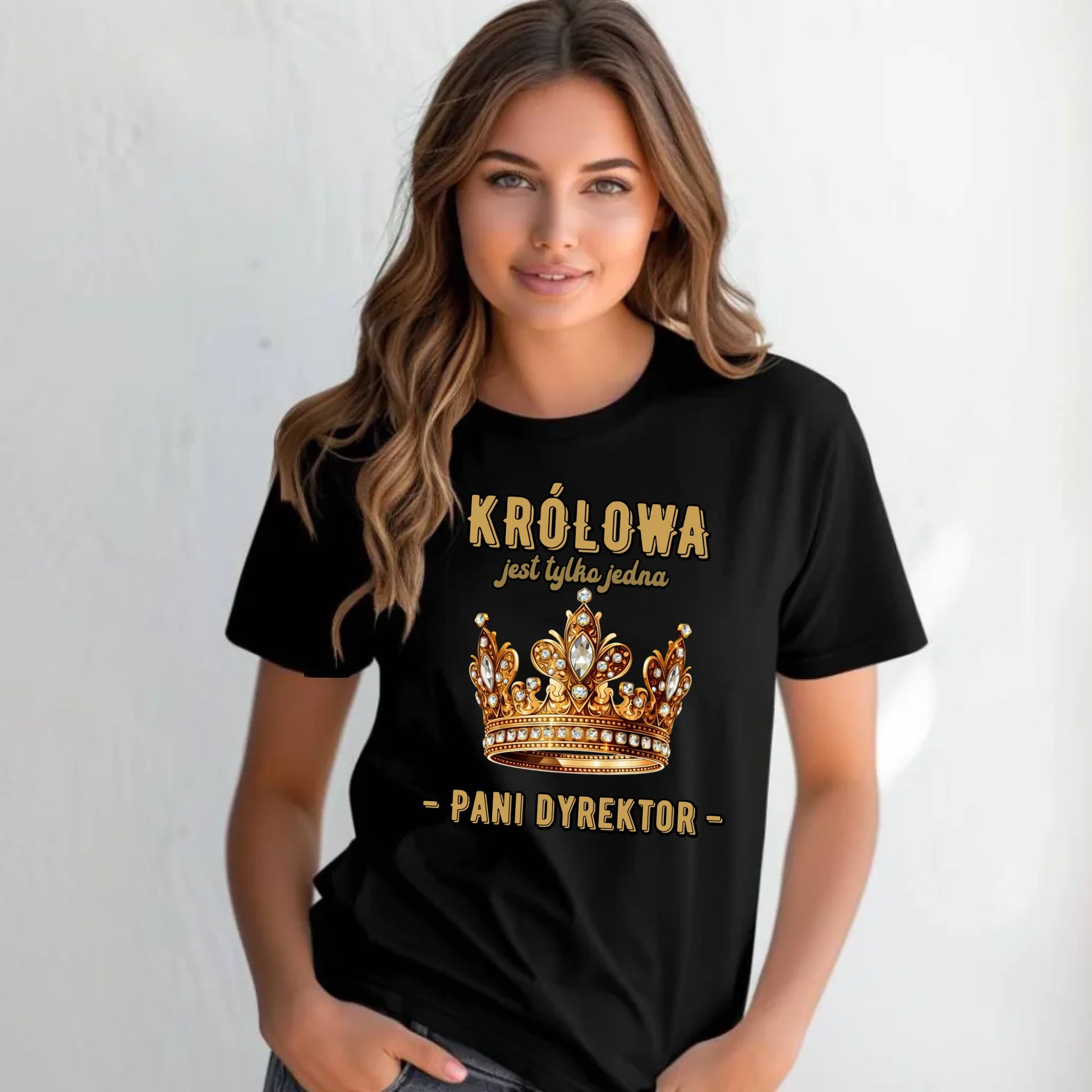 Koszulka damska dla dyrektorki szkoły - Królowa jest tylko jedna N78 - StoryCups.pl