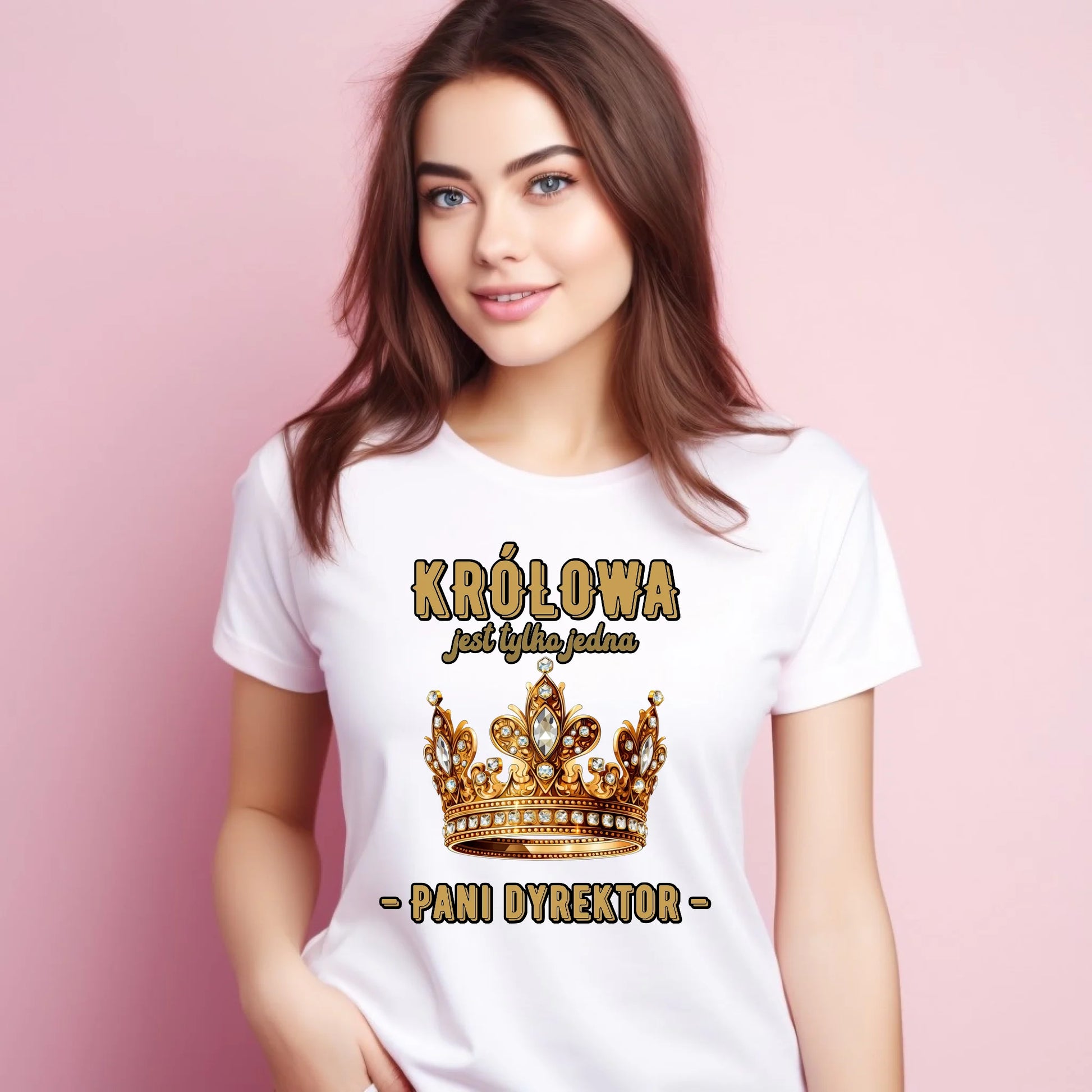 Koszulka damska dla dyrektorki szkoły - Królowa jest tylko jedna N78 - StoryCups.pl
