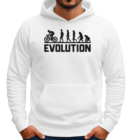 Bluza męska z kapturem na rower - Ewolucja rowerzysty HR04 - StoryCups.pl