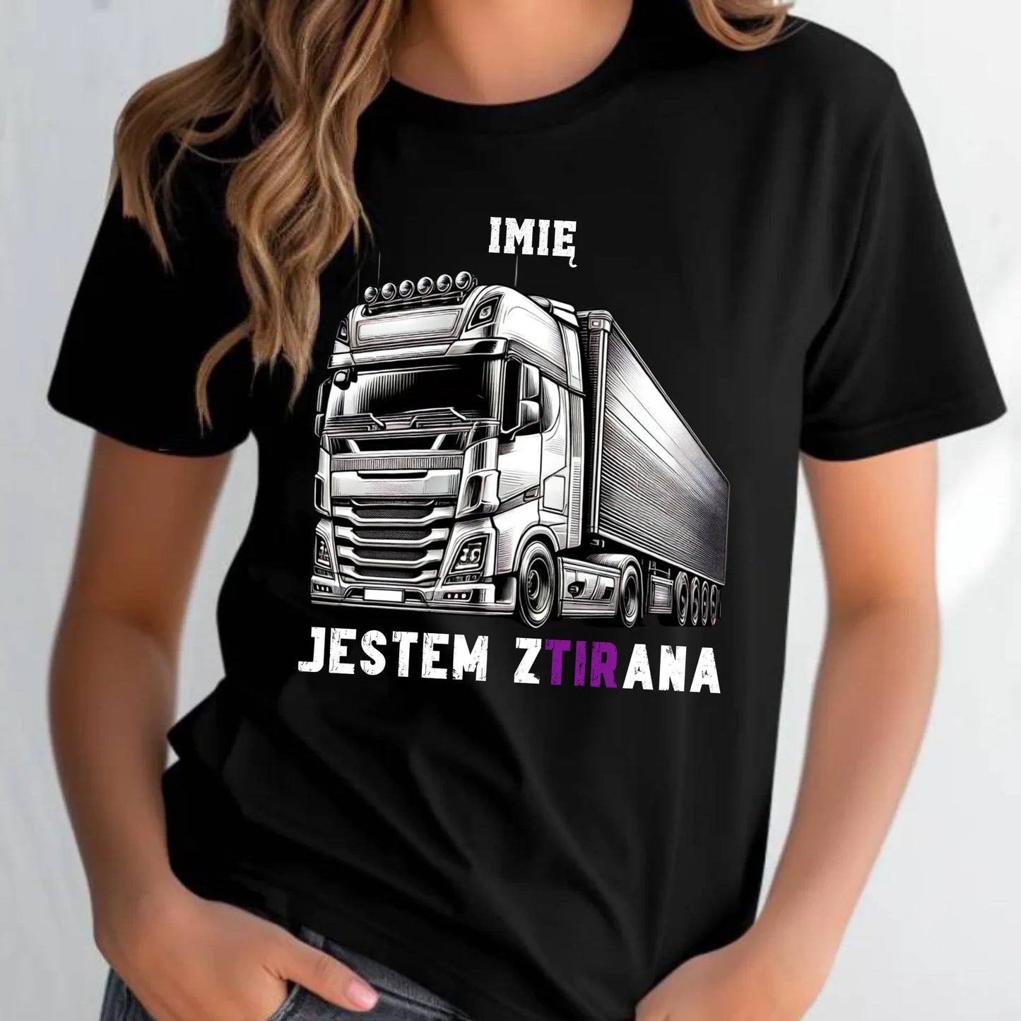Koszulka damska dla kierowcy tira - Jestem zTIRana - personalizowana ZKT02 - StoryCups.pl