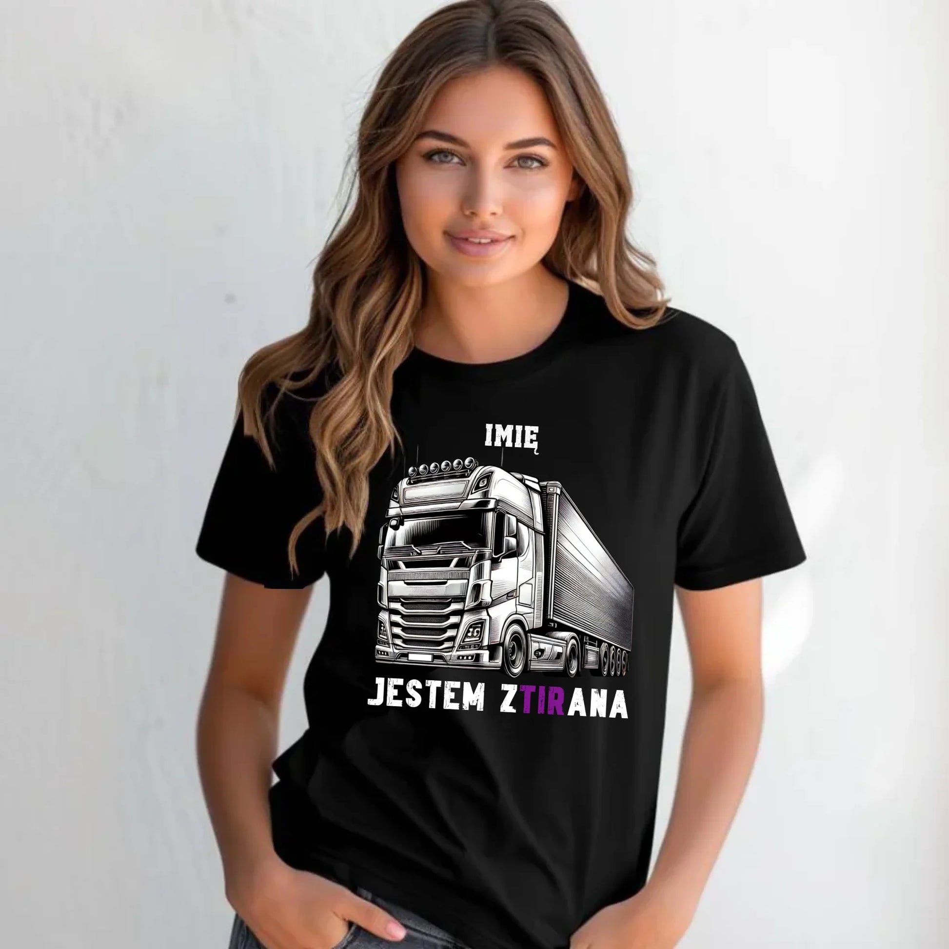 Koszulka damska dla kierowcy tira - Jestem zTIRana - personalizowana ZKT02 - StoryCups.pl