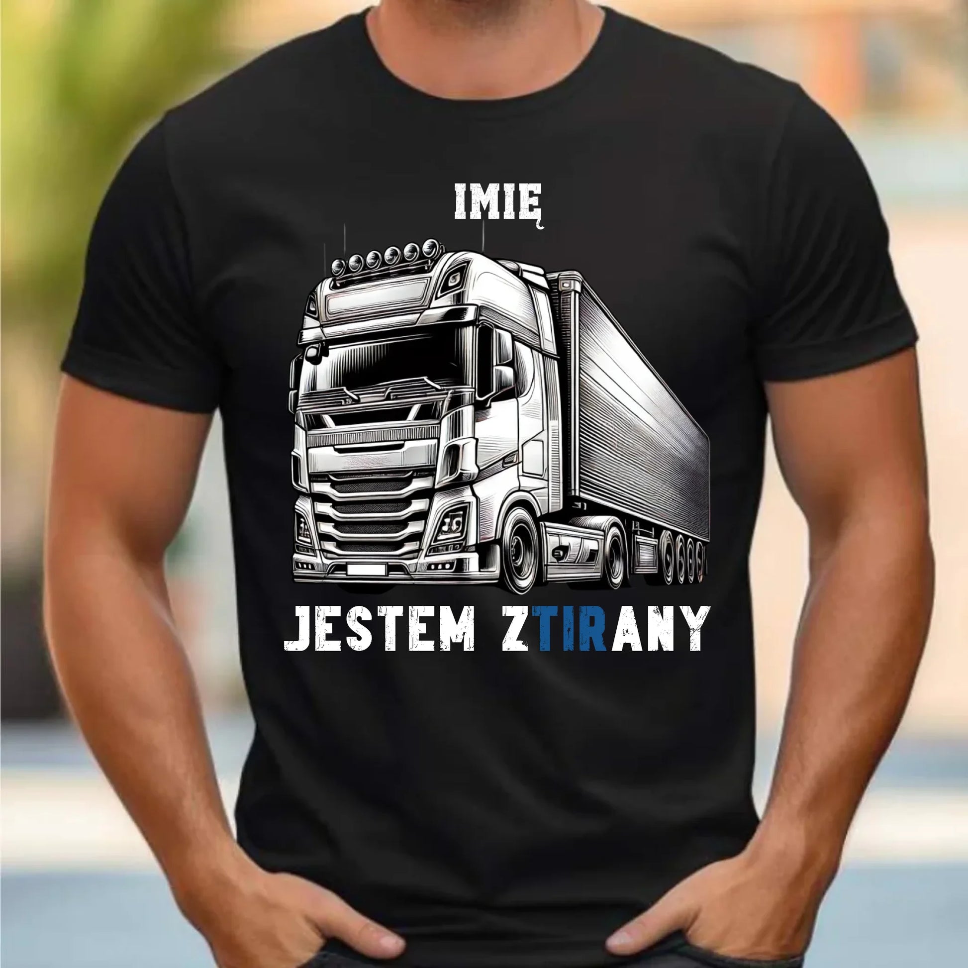 Koszulka męska dla kierowcy tira - Jestem zTIRany - personalizowana ZKT01 - StoryCups.pl