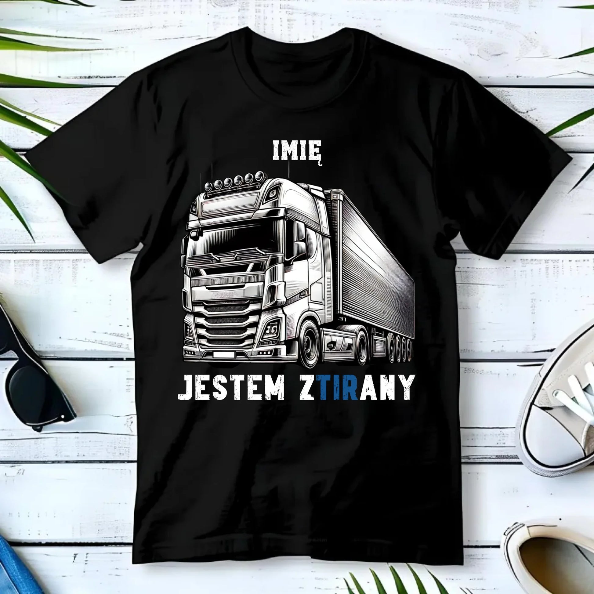 Koszulka męska dla kierowcy tira - Jestem zTIRany - personalizowana ZKT01 - StoryCups.pl