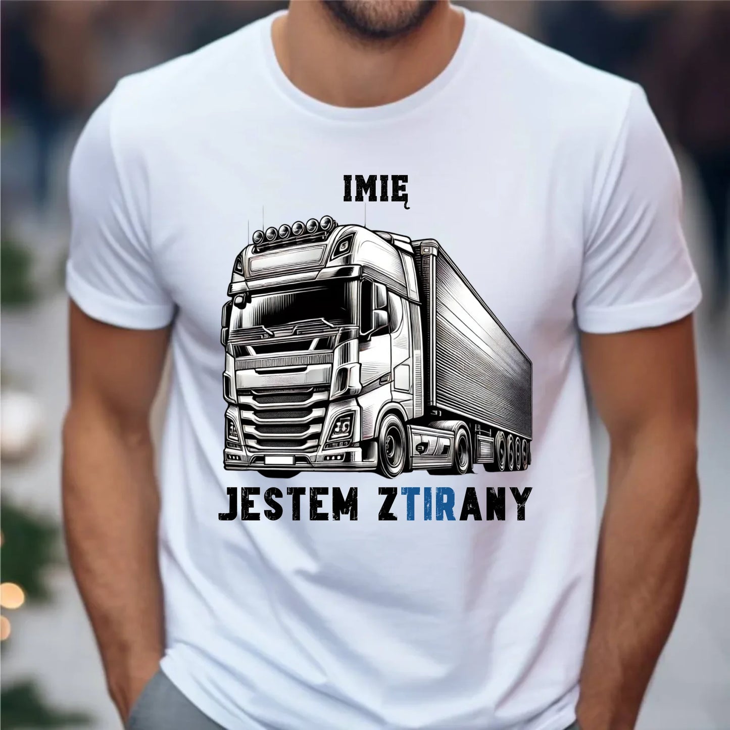 Koszulka męska dla kierowcy tira - Jestem zTIRany - personalizowana ZKT01 - StoryCups.pl