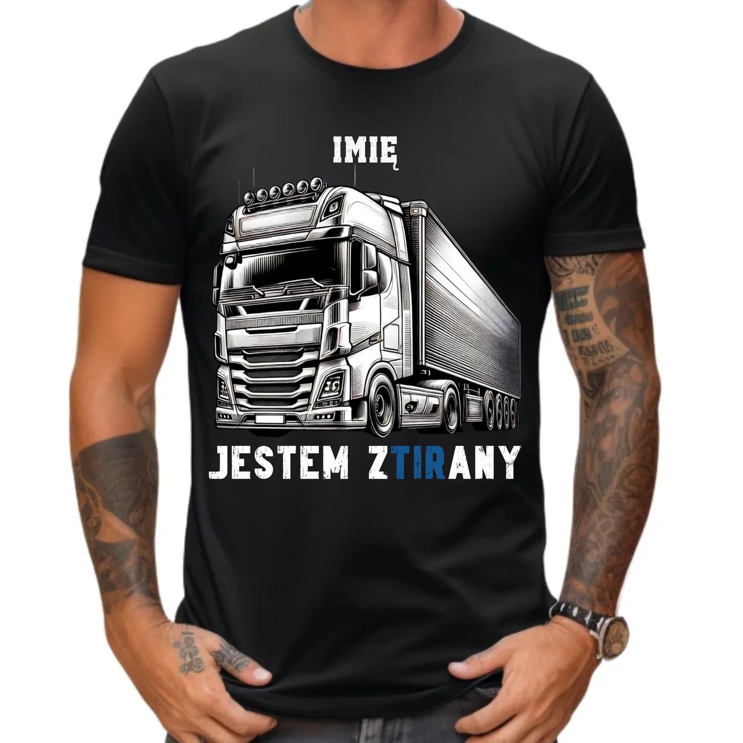 Koszulka męska dla kierowcy tira - Jestem zTIRany - personalizowana ZKT01 - StoryCups.pl
