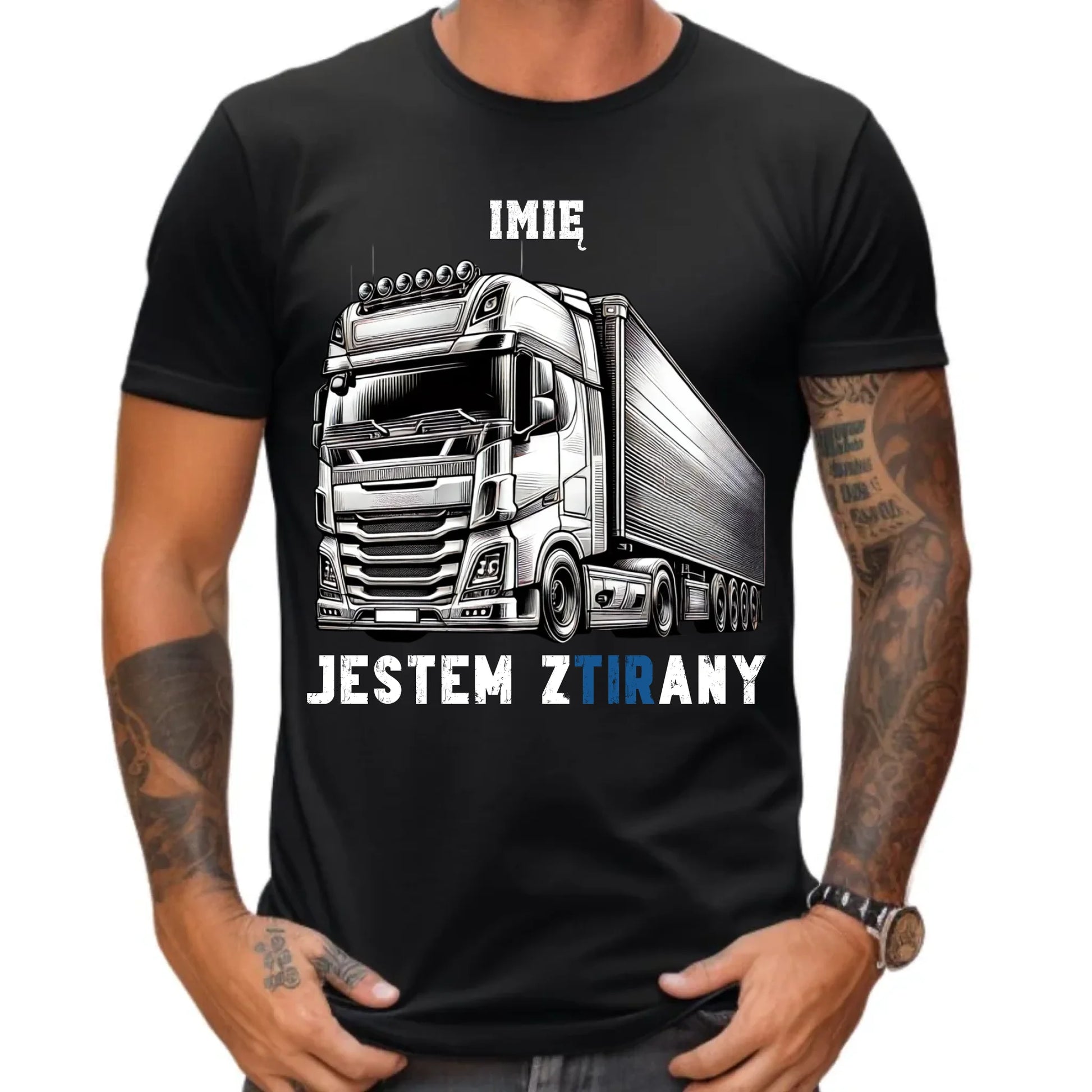 Koszulka męska dla kierowcy tira - Jestem zTIRany - personalizowana ZKT01 - StoryCups.pl