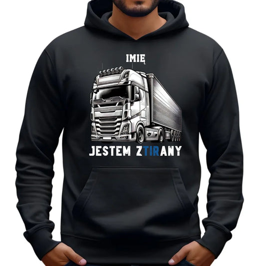 Bluza męska z kapturem dla kierowcy tira - Jestem zTIRany - personalizowana ZKT01 - StoryCups.pl