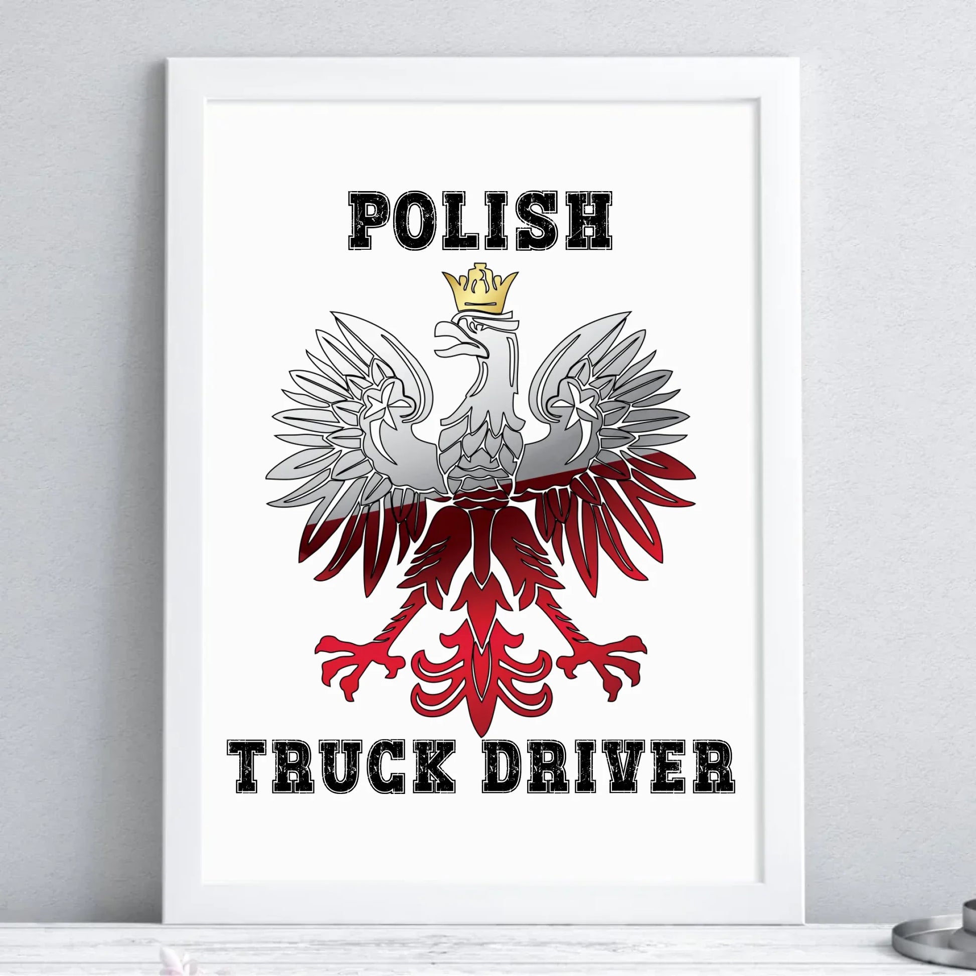 Plakat w ramie dla kierowcy ciężarówki - Polish Truck Driver ZKT06 - StoryCups.pl
