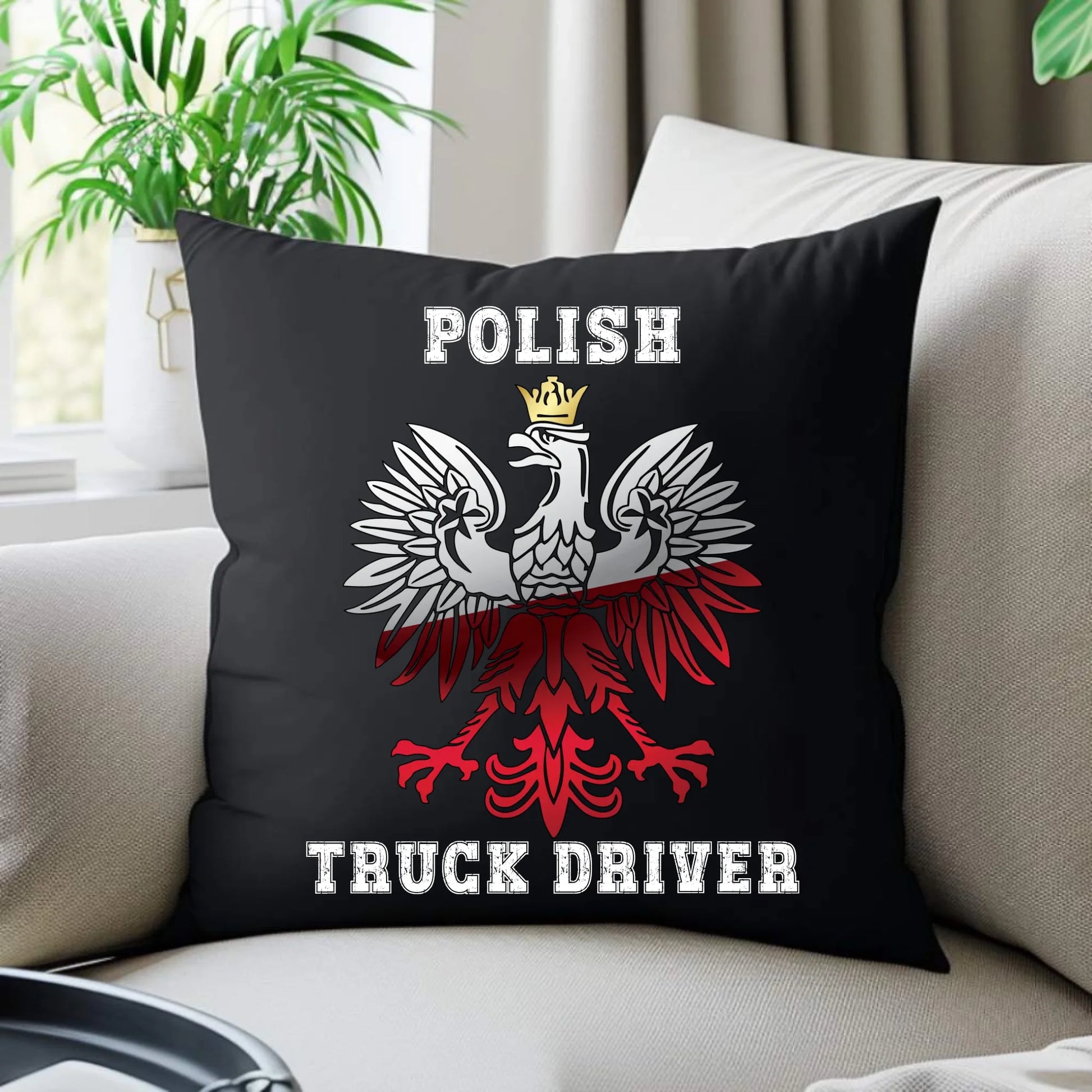 Poduszka dekoracyjna dla kierowcy ciężarówki - Polish Truck Driver ZKT06 - StoryCups.pl