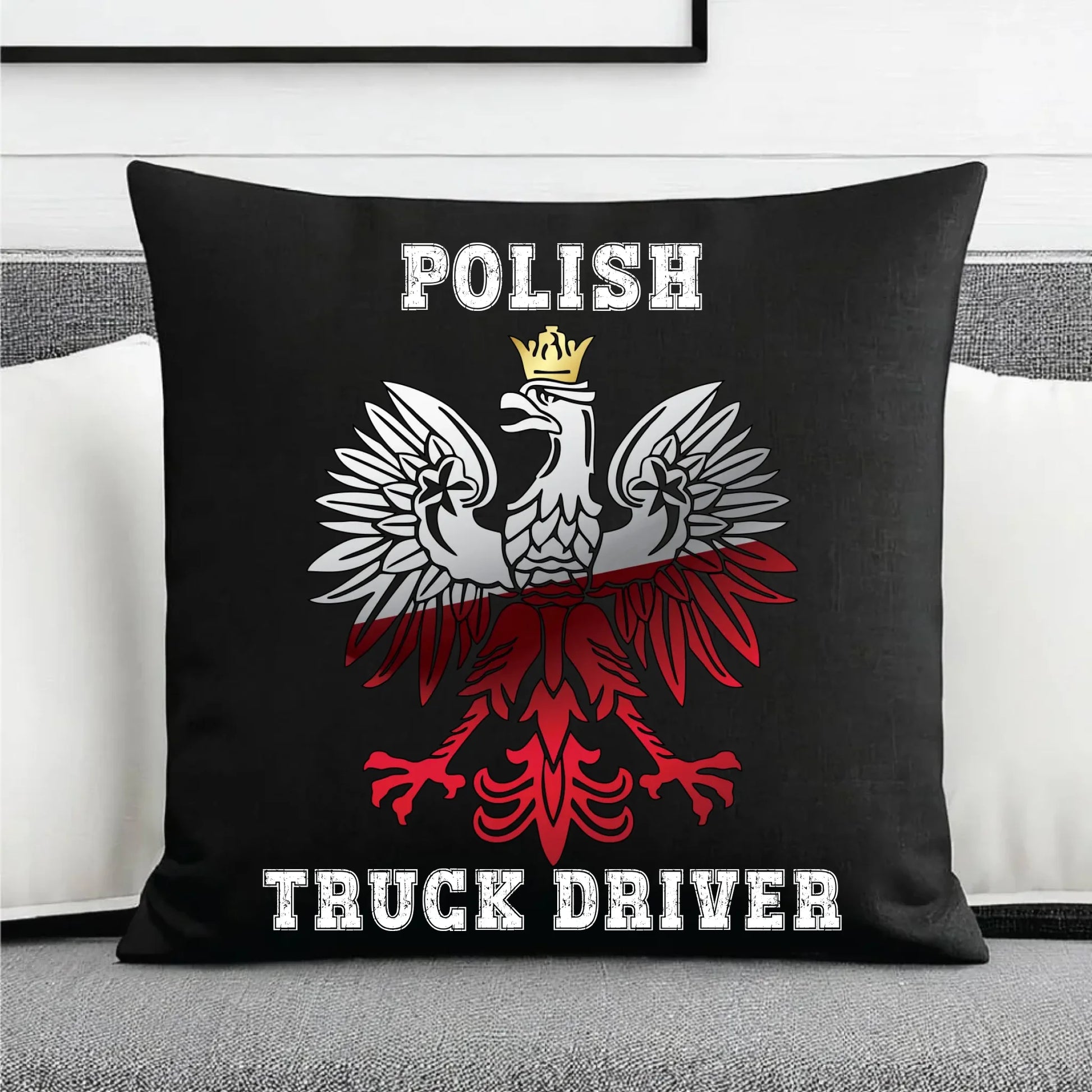 Poduszka dekoracyjna dla kierowcy ciężarówki - Polish Truck Driver ZKT06 - StoryCups.pl