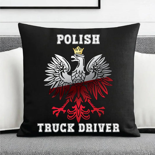Poduszka dekoracyjna dla kierowcy ciężarówki - Polish Truck Driver ZKT06 - StoryCups.pl