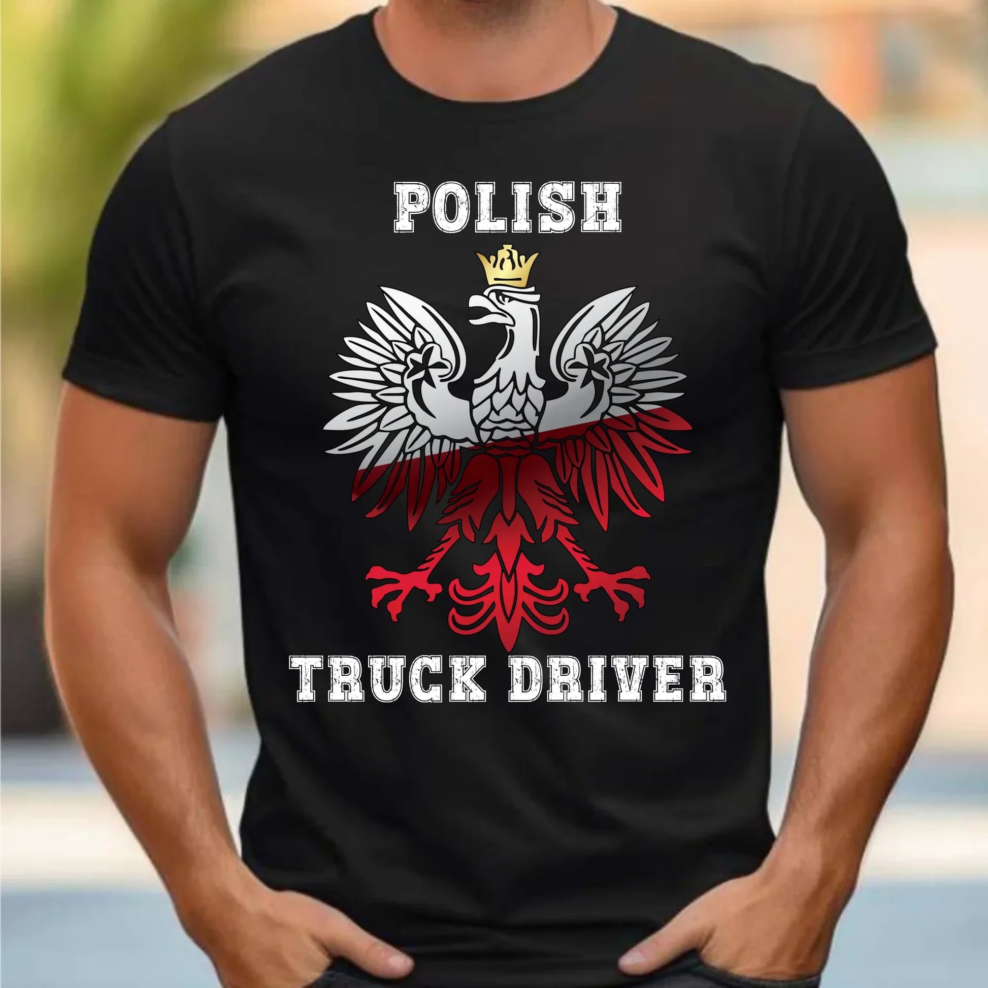 Koszulka męska dla kierowcy ciężarówki - Polish Truck Driver ZKT06 - StoryCups.pl