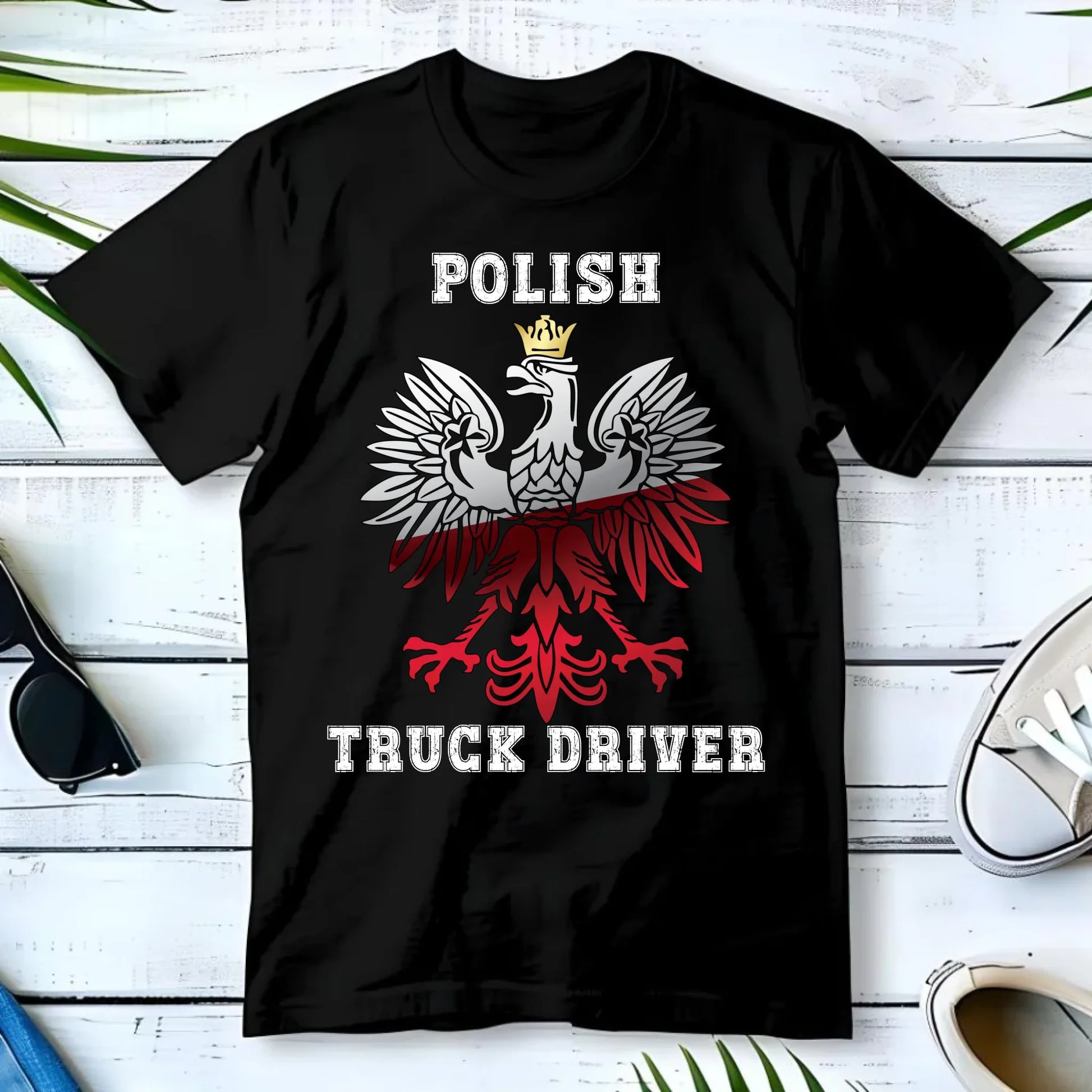 Koszulka męska dla kierowcy ciężarówki - Polish Truck Driver ZKT06 - StoryCups.pl