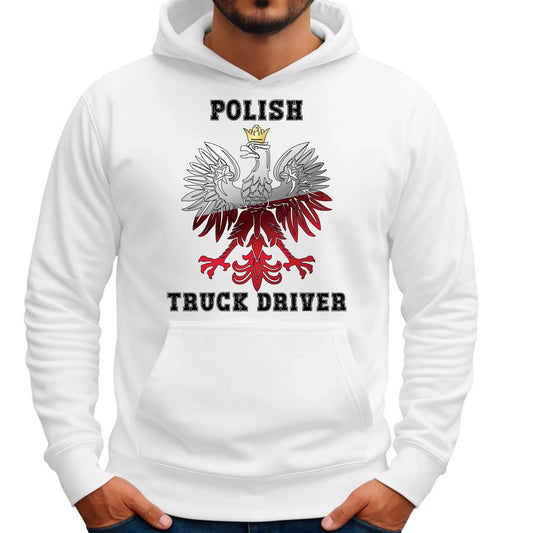 Bluza męska z kapturem dla kierowcy ciężarówki - Polish Truck Driver ZKT06