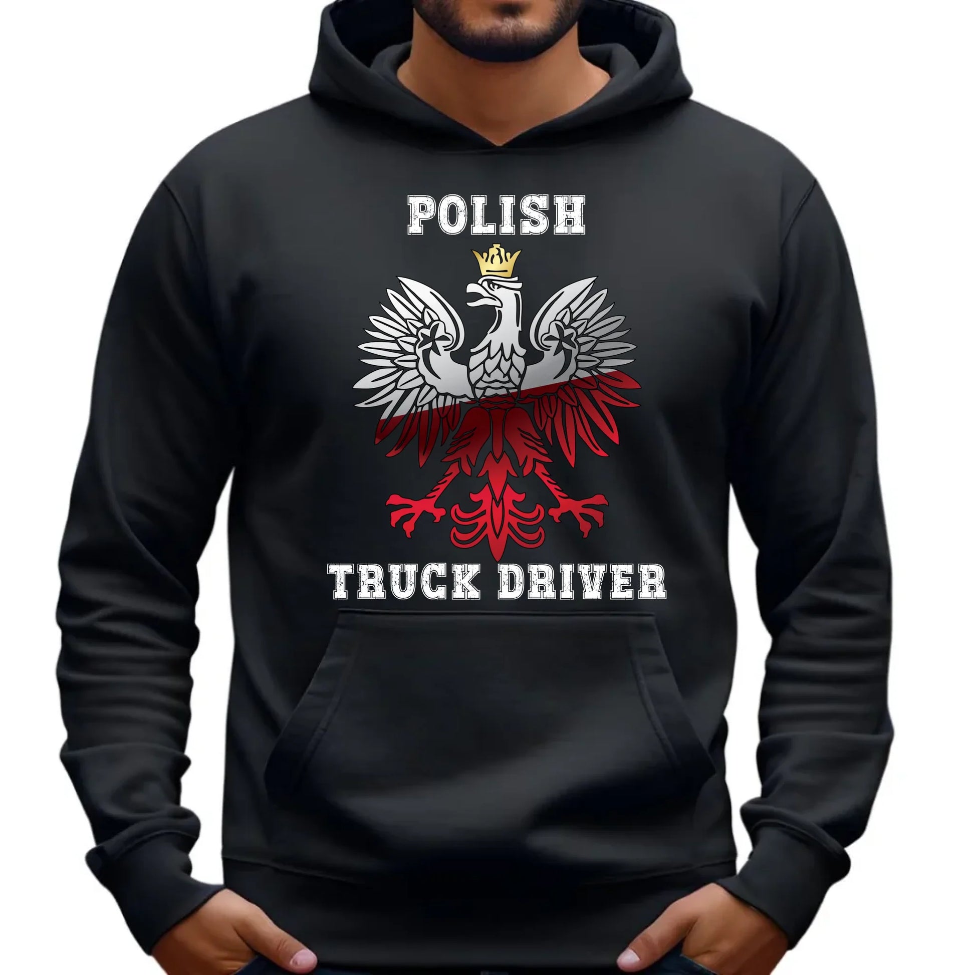 Bluza męska z kapturem dla kierowcy ciężarówki - Polish Truck Driver ZKT06 - StoryCups.pl