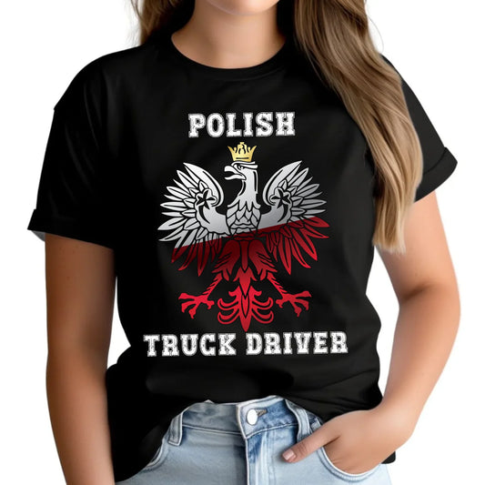 Koszulka damska dla kierowcy ciężarówki - Polish Truck Driver ZKT06