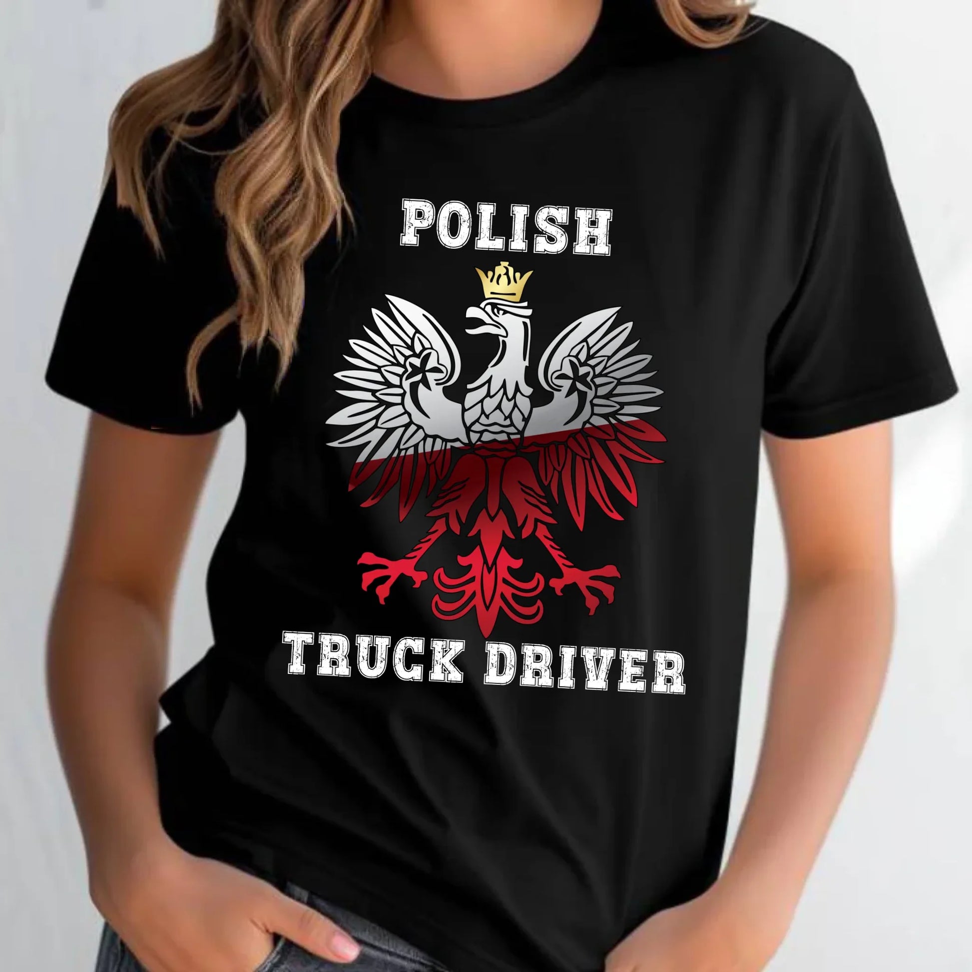 Koszulka damska dla kierowcy ciężarówki - Polish Truck Driver ZKT06 - StoryCups.pl
