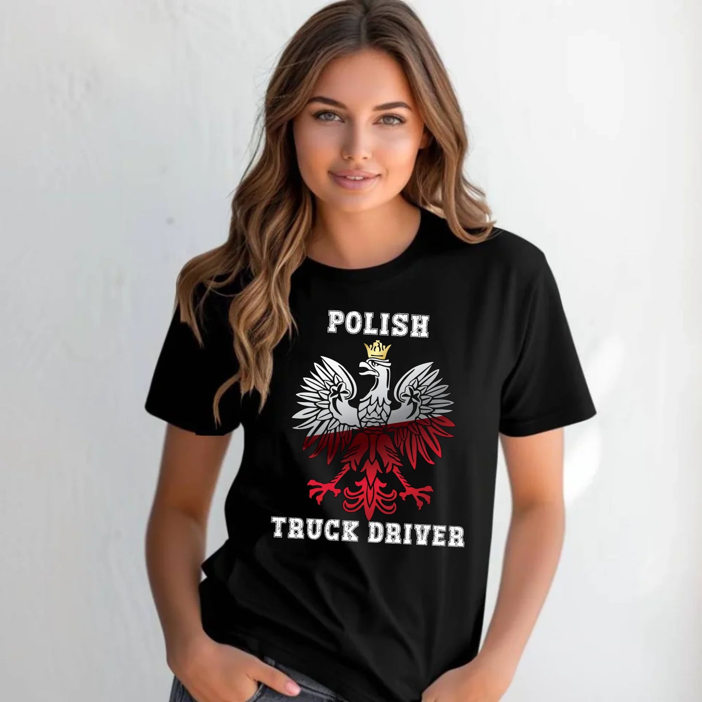 Koszulka damska dla kierowcy ciężarówki - Polish Truck Driver ZKT06 - StoryCups.pl