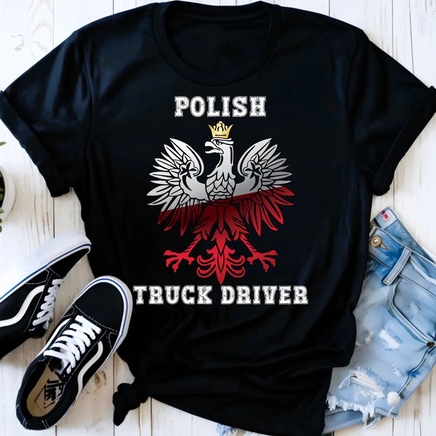 Koszulka damska dla kierowcy ciężarówki - Polish Truck Driver ZKT06 - StoryCups.pl