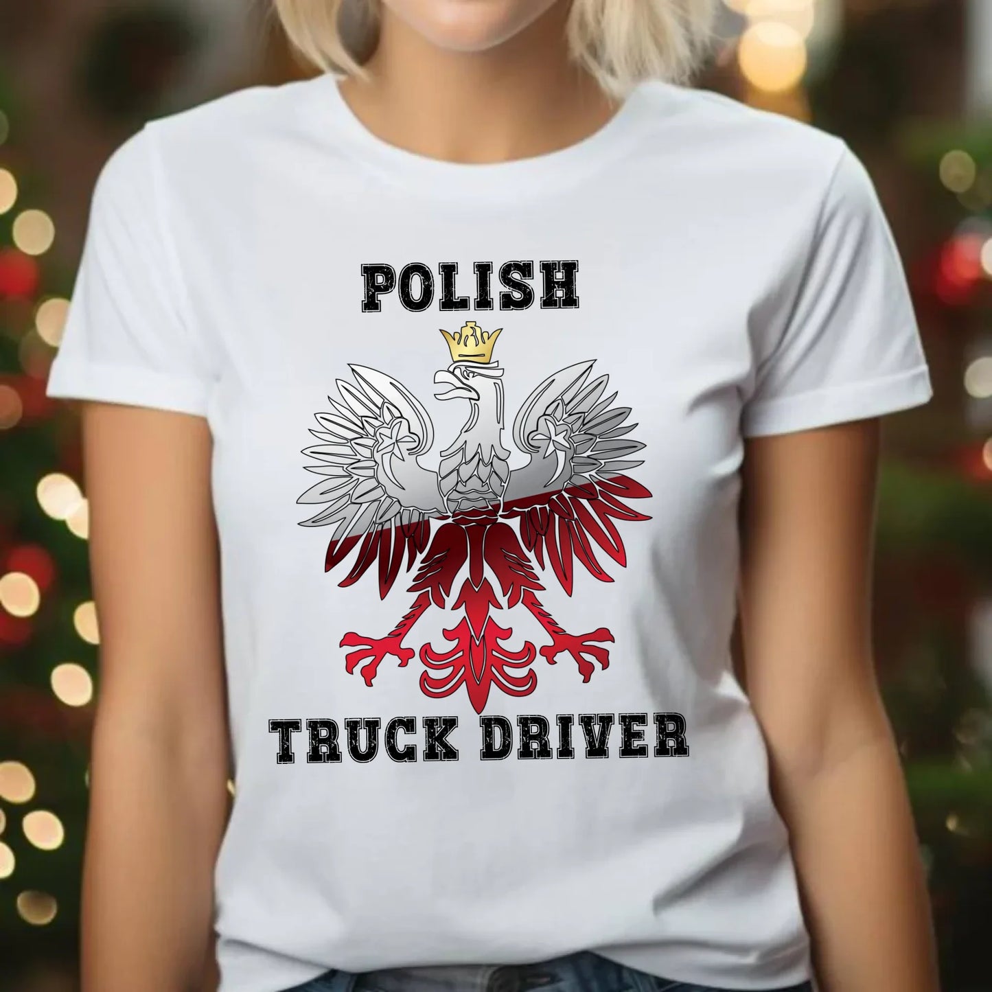 Koszulka damska dla kierowcy ciężarówki - Polish Truck Driver ZKT06 - StoryCups.pl
