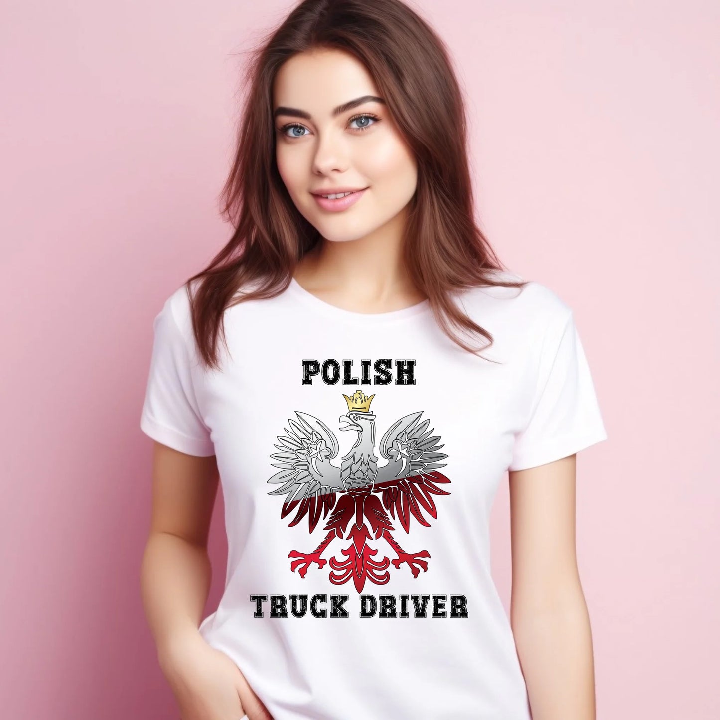 Koszulka damska dla kierowcy ciężarówki - Polish Truck Driver ZKT06 - StoryCups.pl