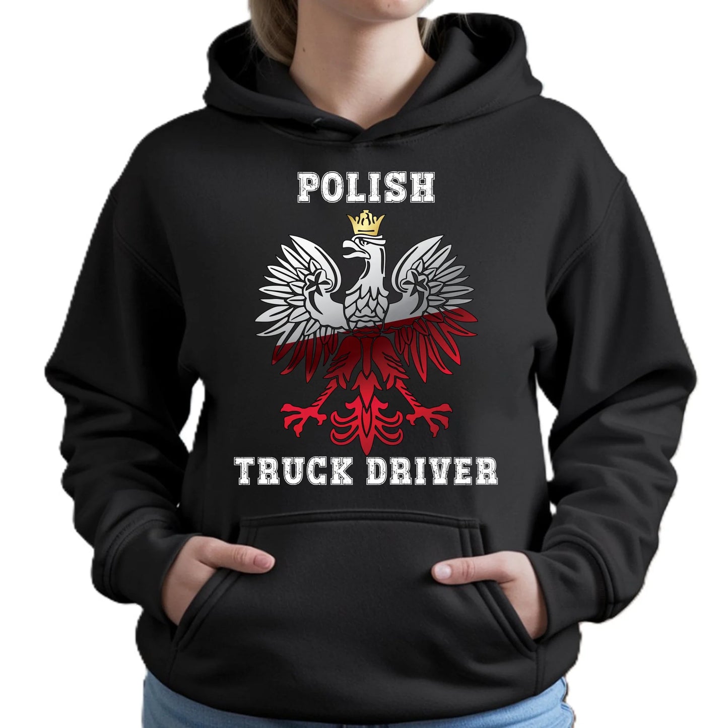 Bluza damska z kapturem dla kierowcy ciężarówki - Polish Truck Driver ZKT06 - StoryCups.pl