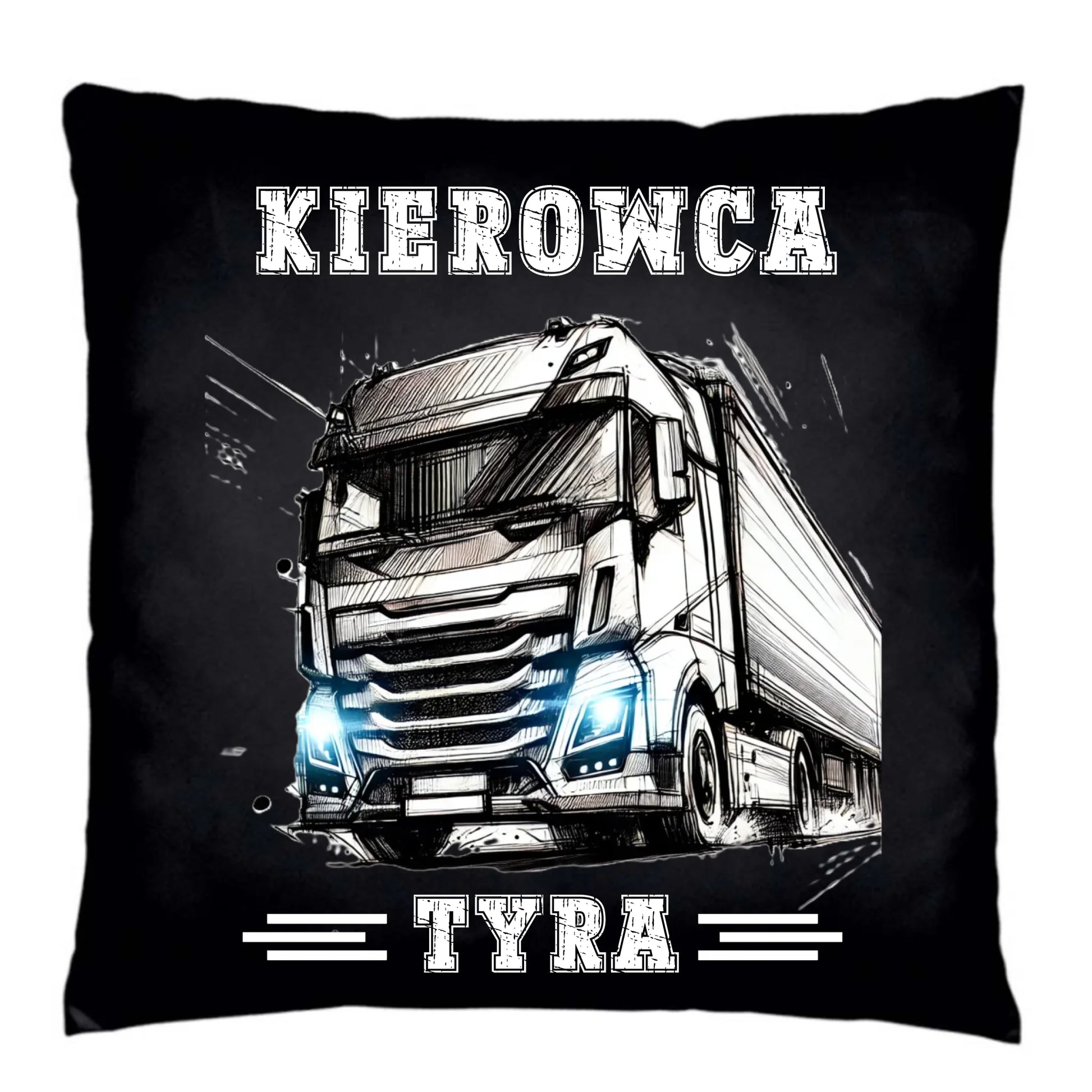 Poduszka dekoracyjna dla kierowcy ciężarówki - Kierowca tyra ZKT07 - StoryCups.pl