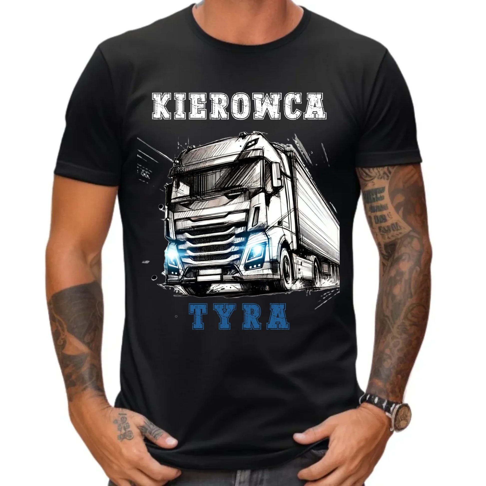 Koszulka męska dla kierowcy ciężarówki - Kierowca tyra ZKT07 - StoryCups.pl