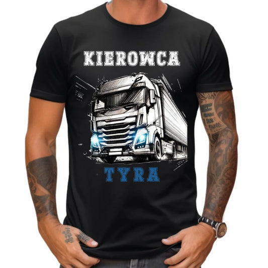 Koszulka męska dla kierowcy ciężarówki - Kierowca tyra ZKT07 - StoryCups.pl
