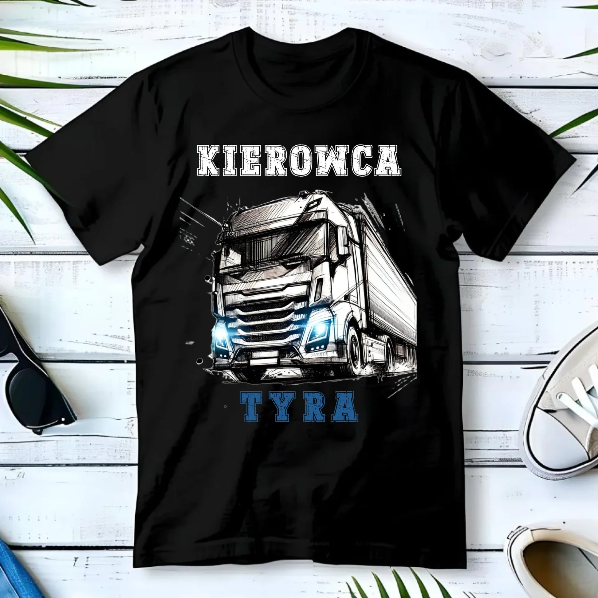 Koszulka męska dla kierowcy ciężarówki - Kierowca tyra ZKT07 - StoryCups.pl